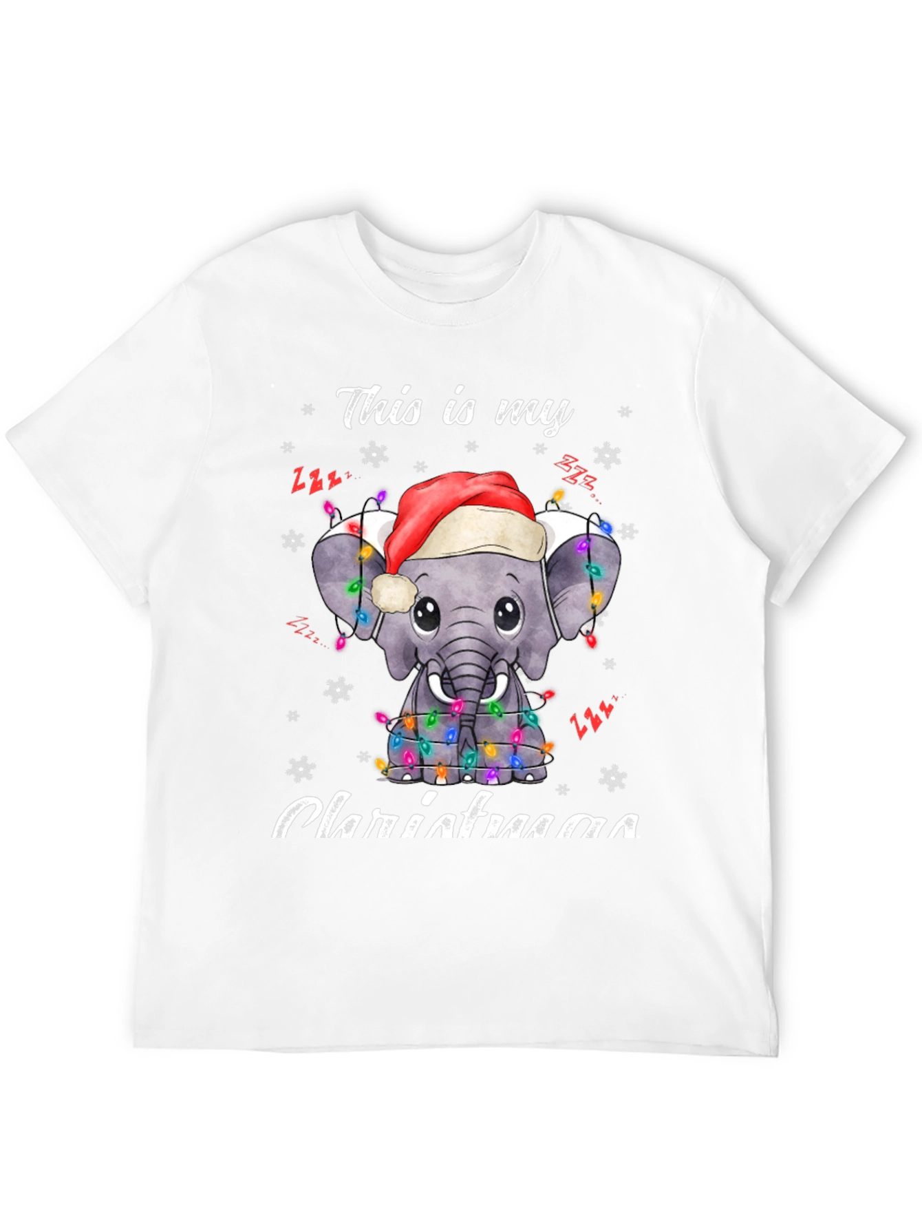 Elephant Christmas Lights T-Shirt