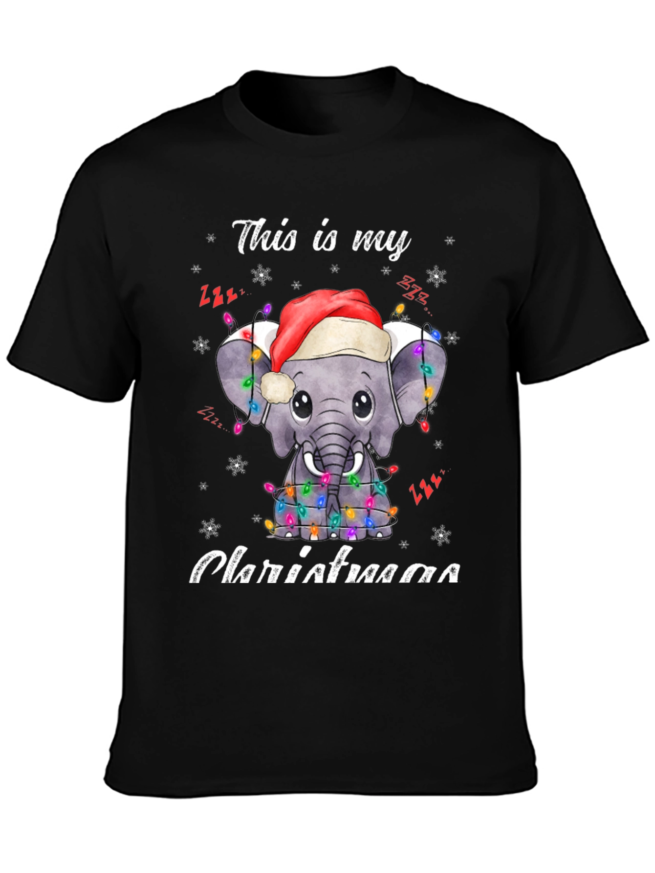 Elephant Christmas Lights T-Shirt