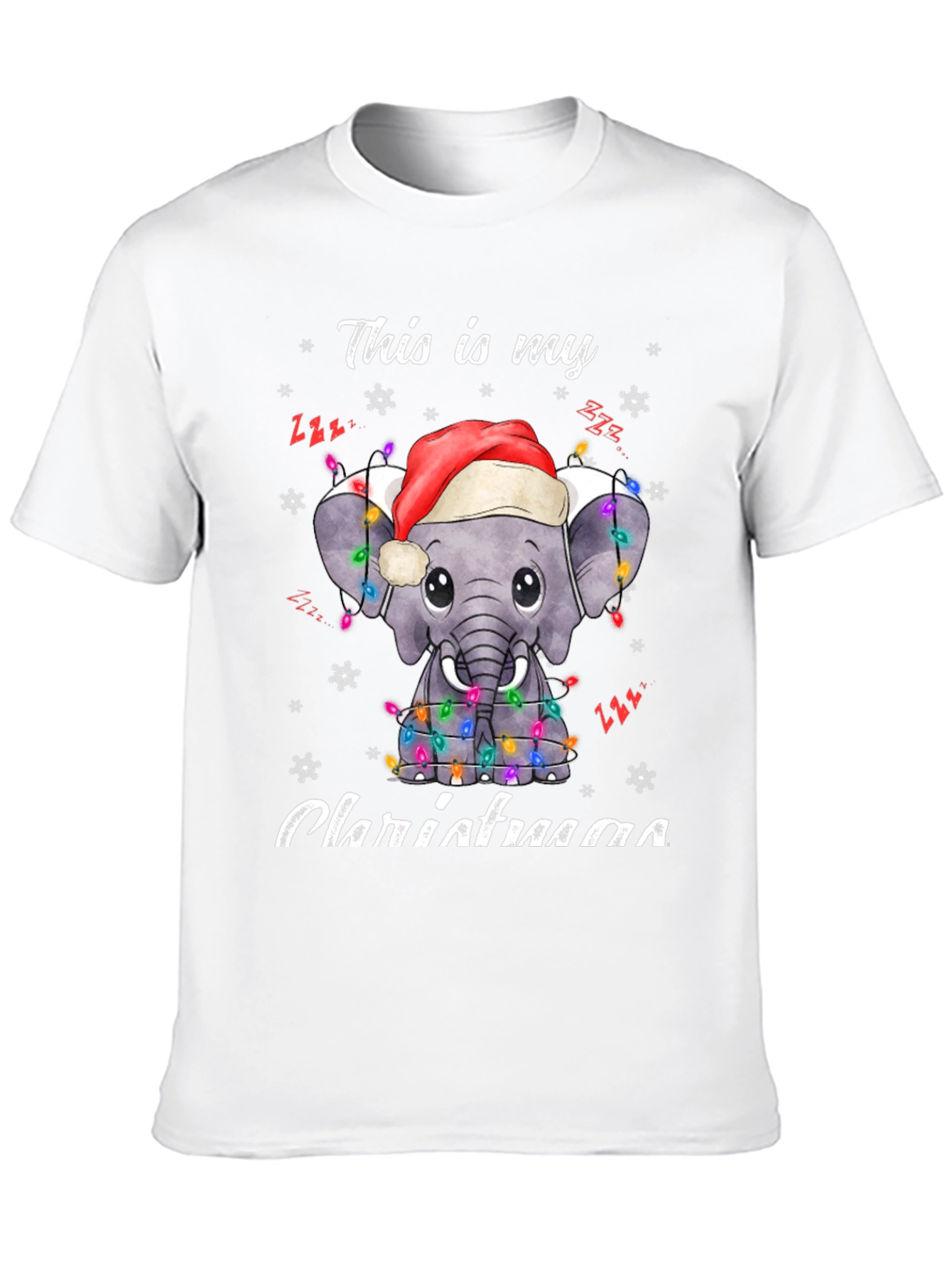 Elephant Christmas Lights T-Shirt