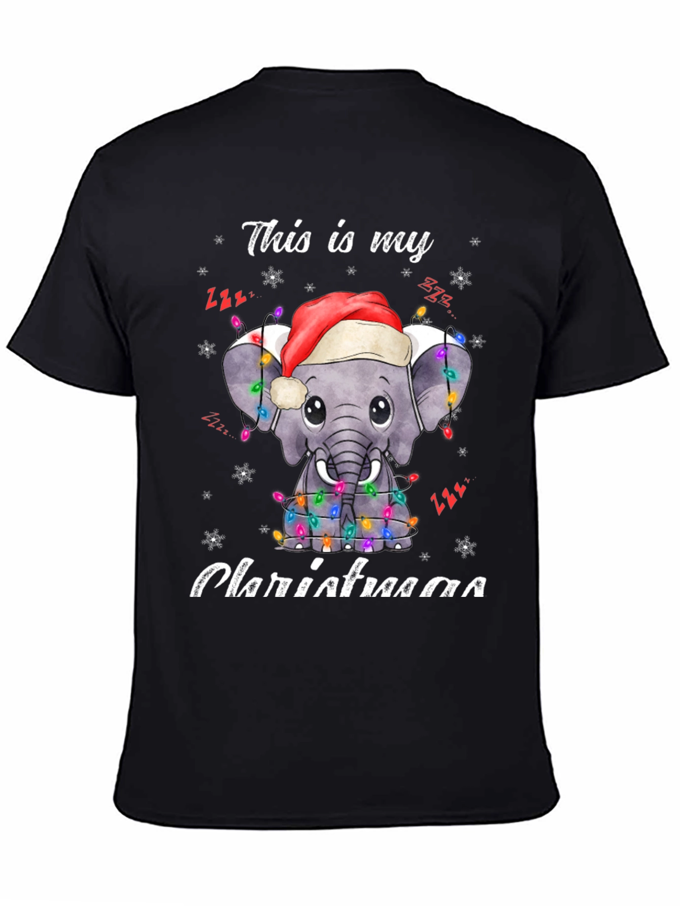 Elephant Christmas Lights T-Shirt