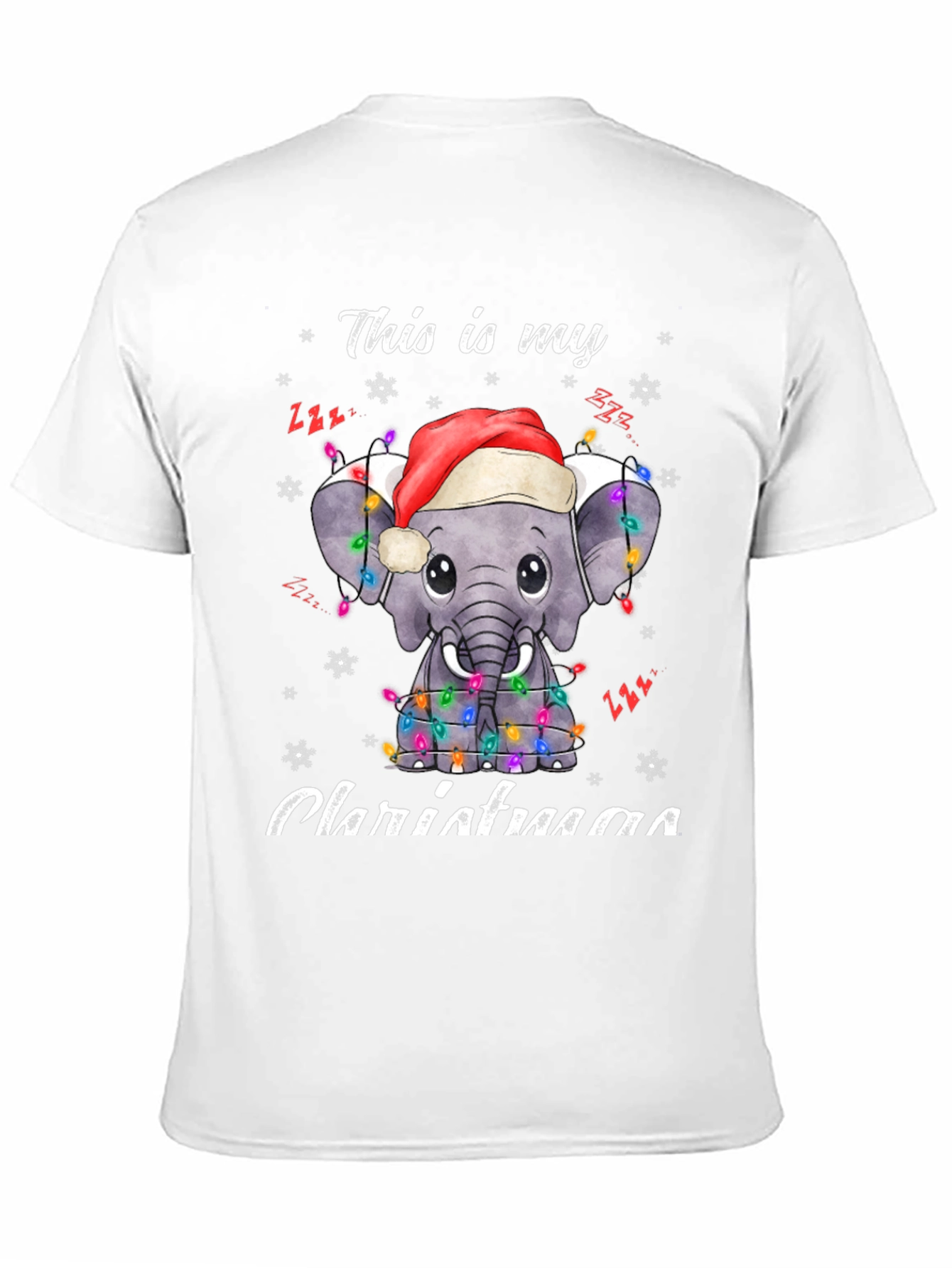 Elephant Christmas Lights T-Shirt