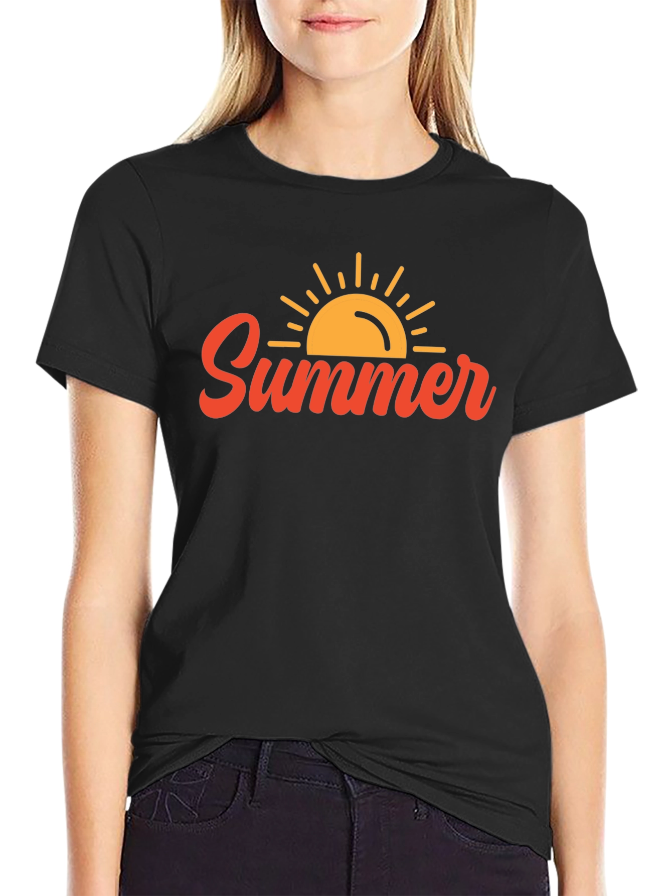 Summer Sun Graphic Tee - Black