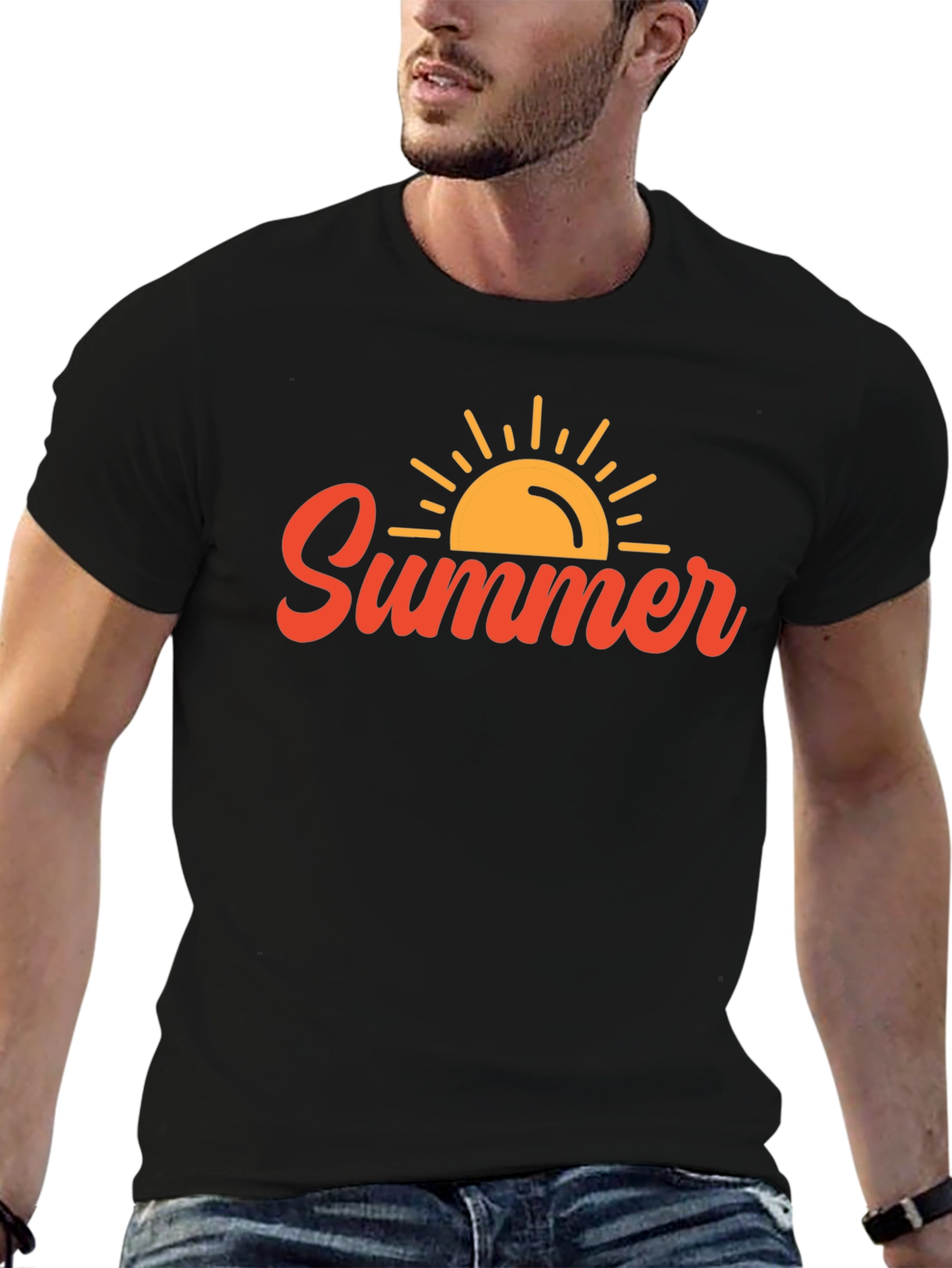 Summer Sun Graphic Tee - Black