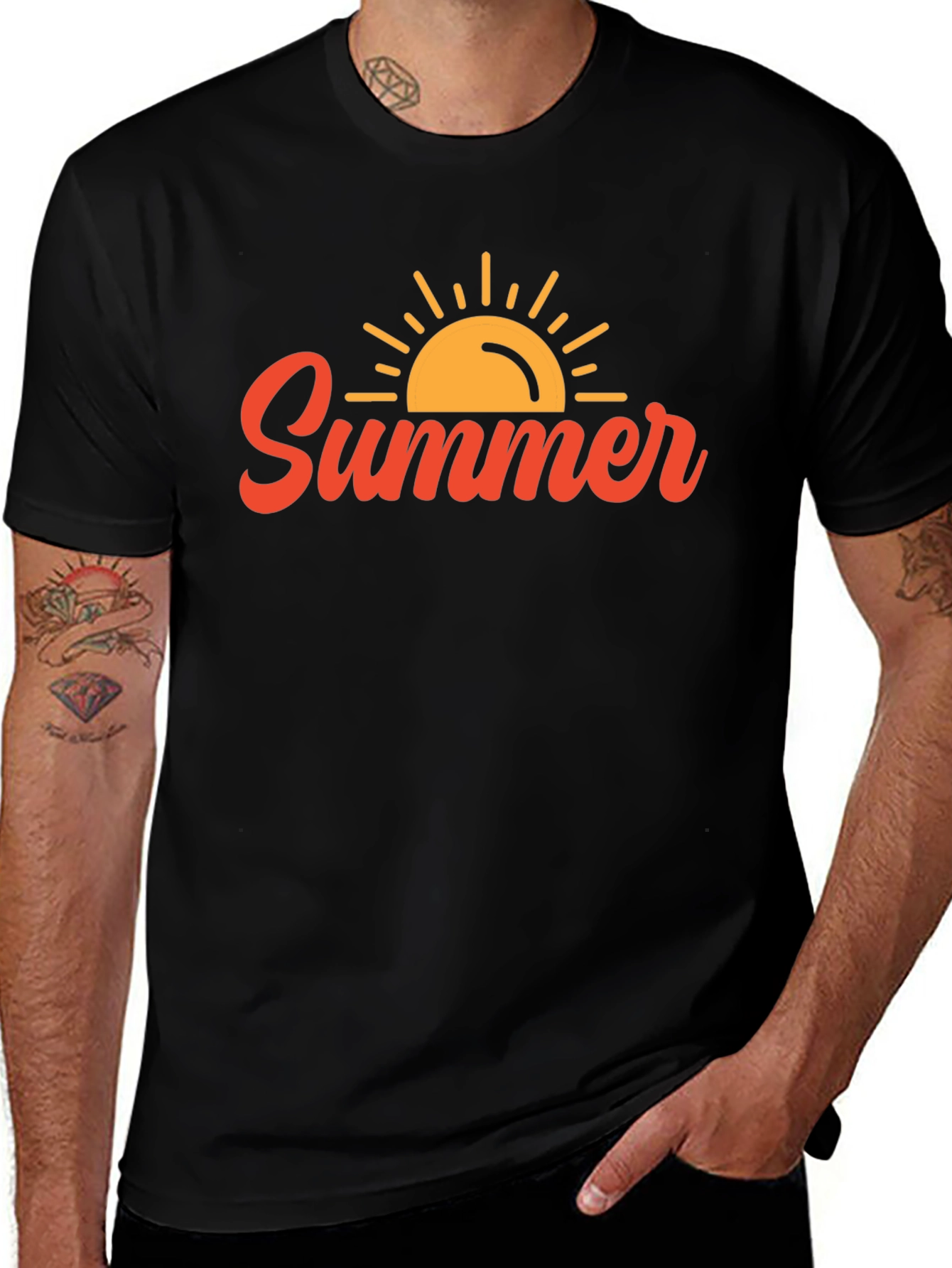 Summer Sun Graphic Tee - Black