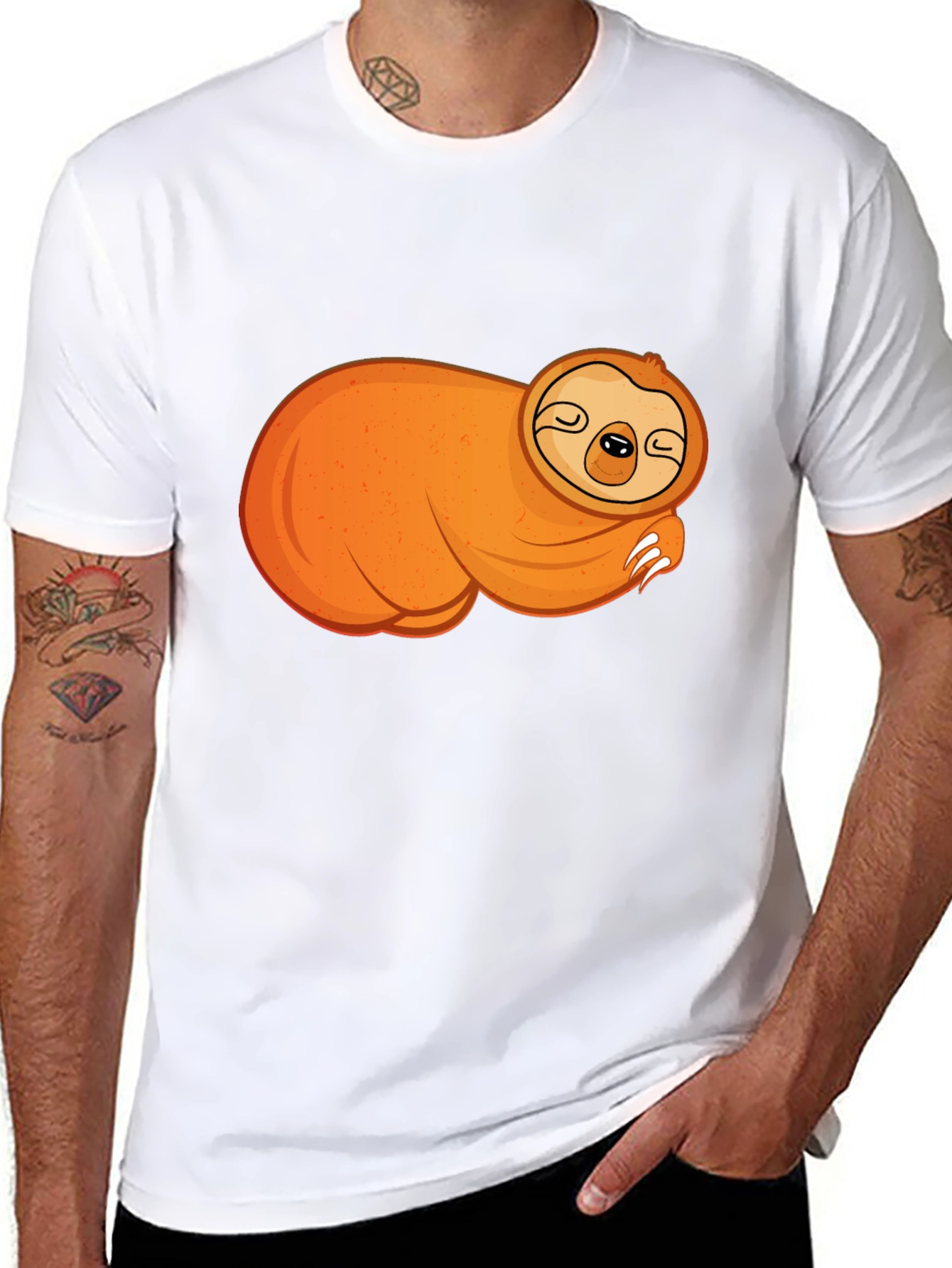 Lazy Sloth Graphic Tee - Relaxed & Comfy