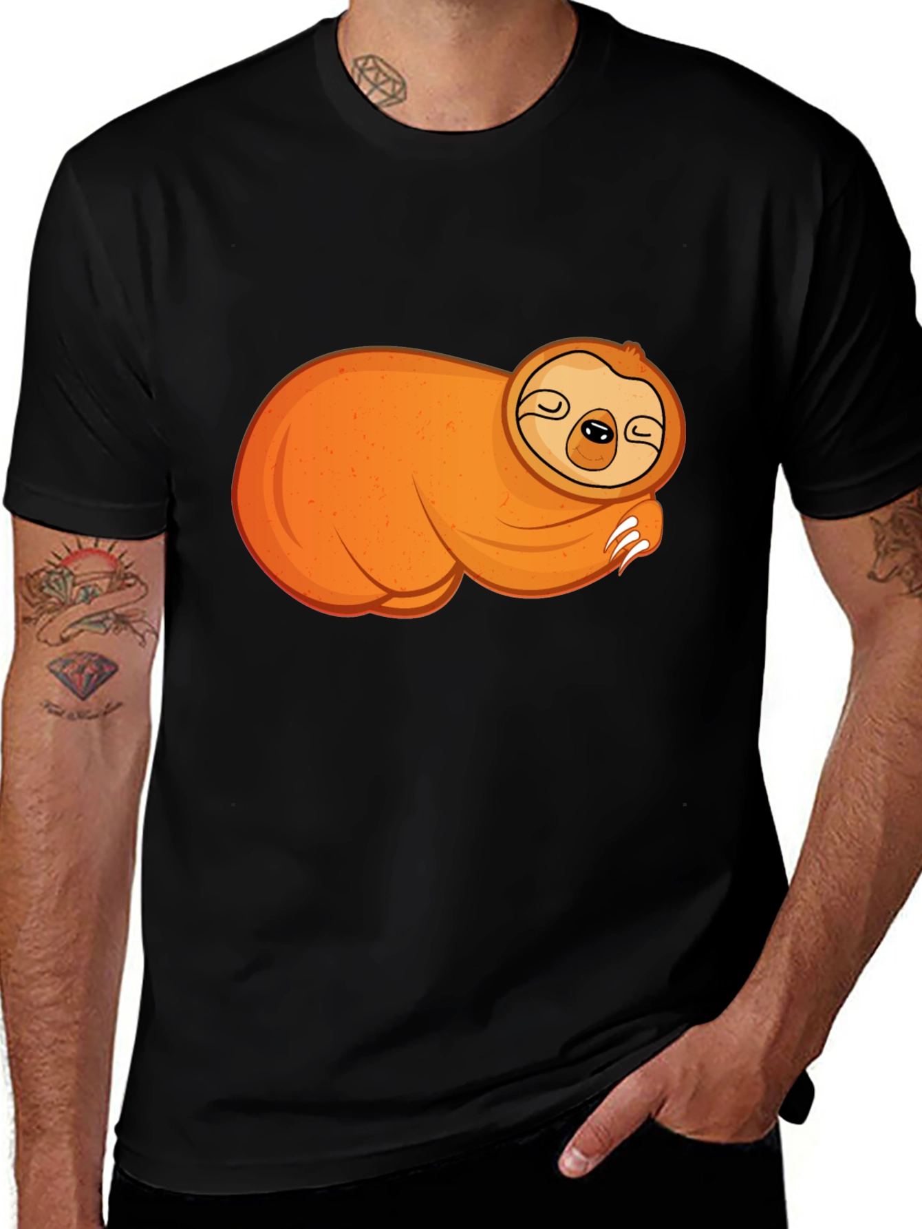 Lazy Sloth Graphic Tee - Relaxed & Comfy