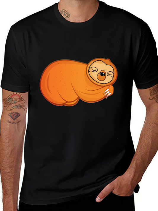 Lazy Sloth Graphic Tee - Relaxed & Comfy