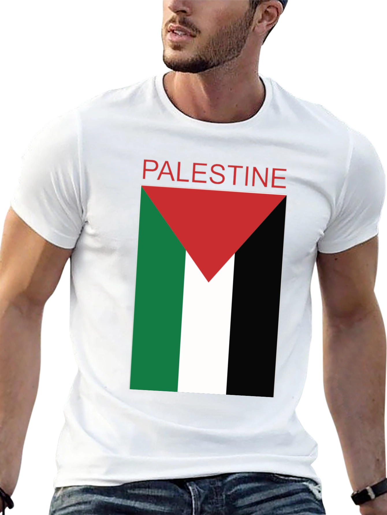 Palestine Flag T-Shirt - Black Pride Tee