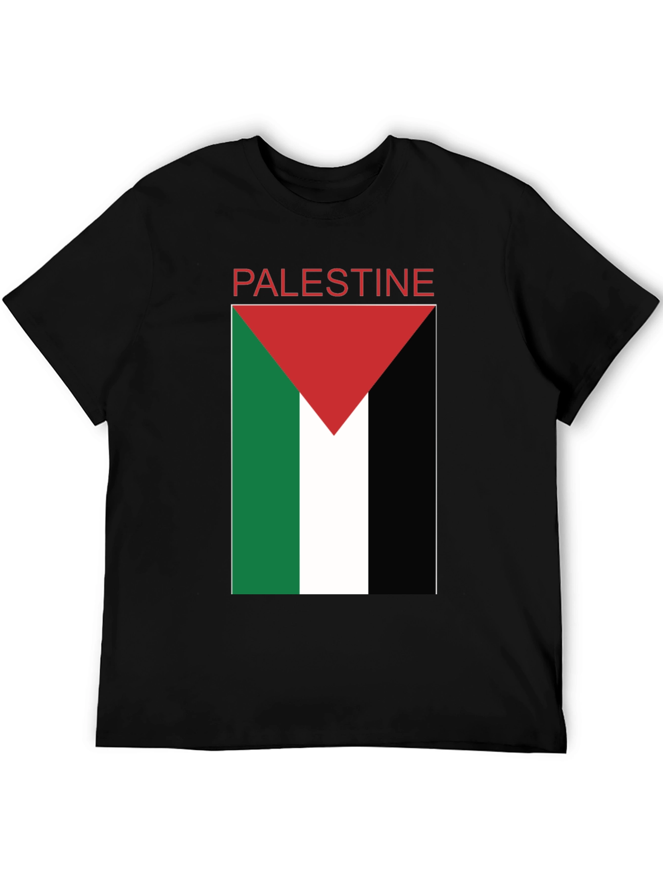 Palestine Flag T-Shirt - Black Pride Tee