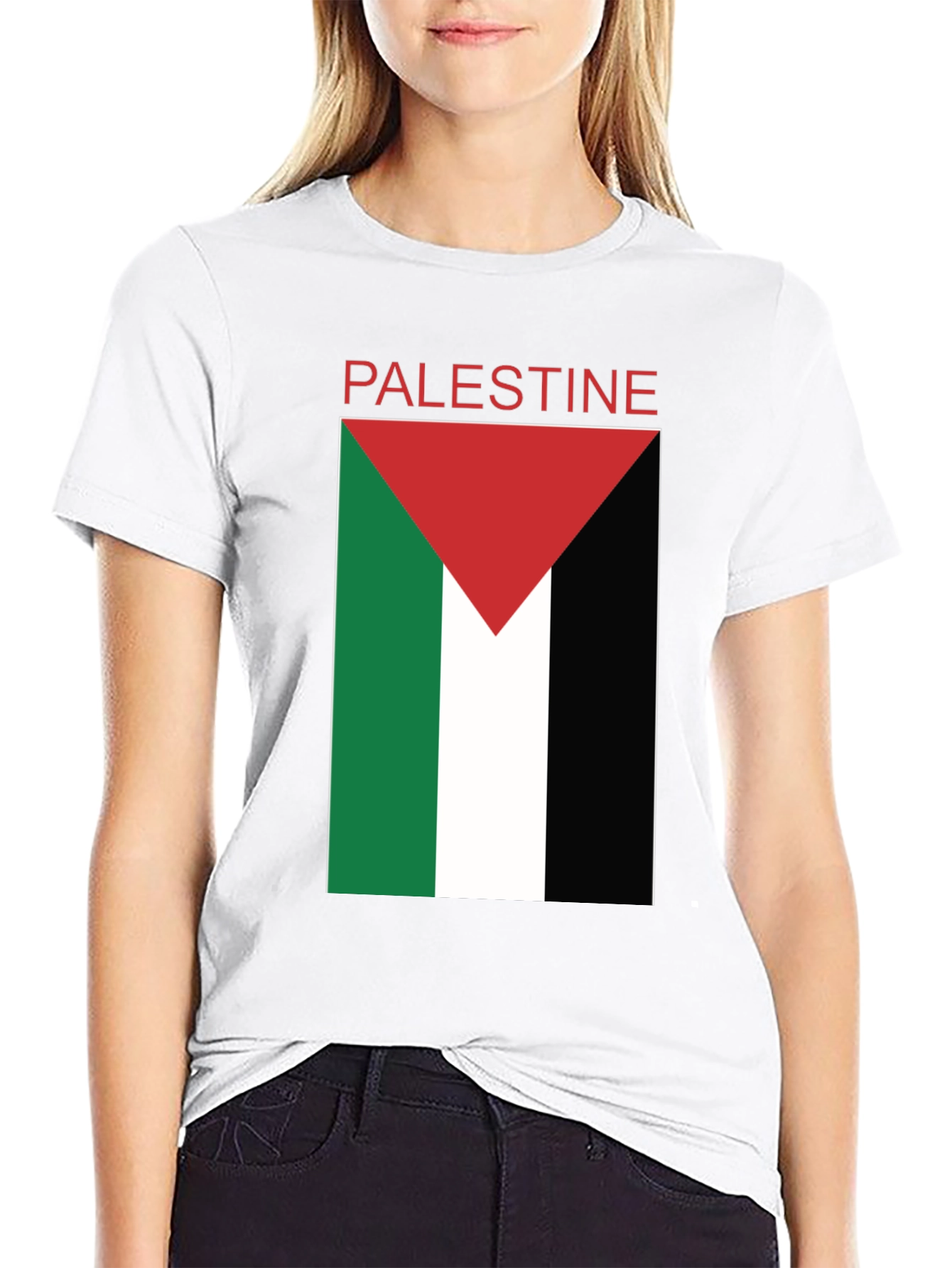 Palestine Flag T-Shirt - Black Pride Tee