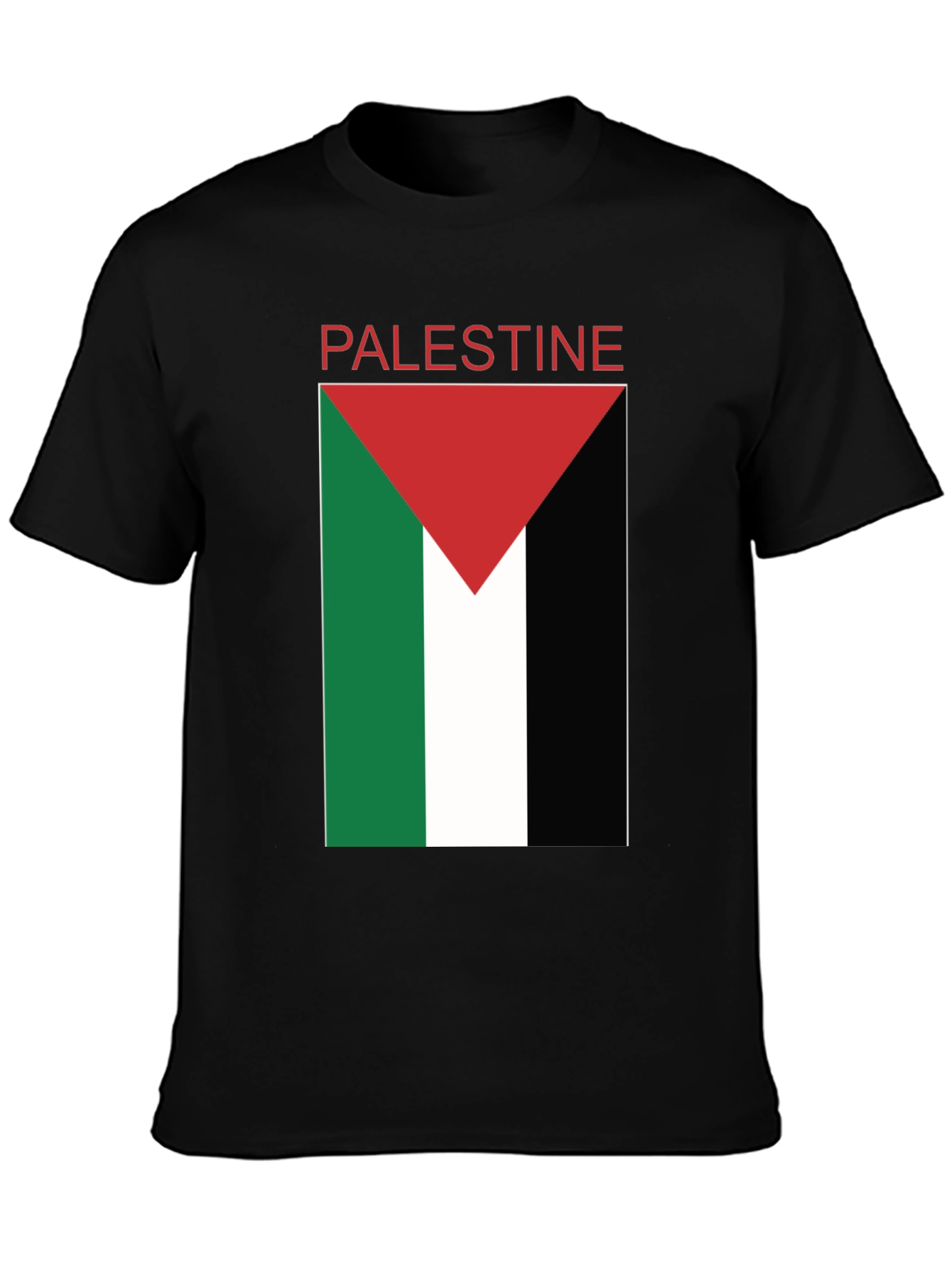 Palestine Flag T-Shirt - Black Pride Tee