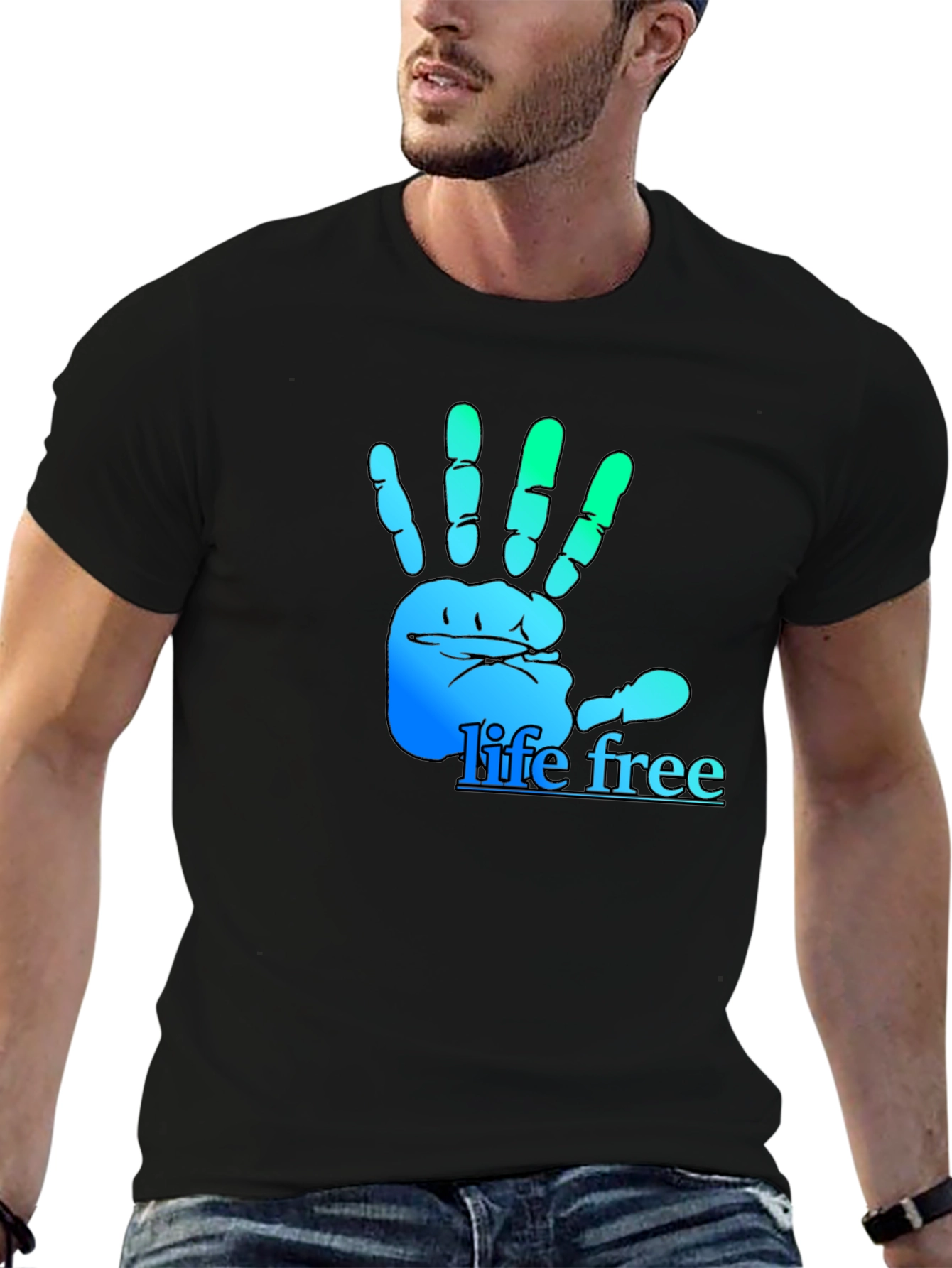 Life Free Hand Graphic T-Shirt - Soft Cotton Tee
