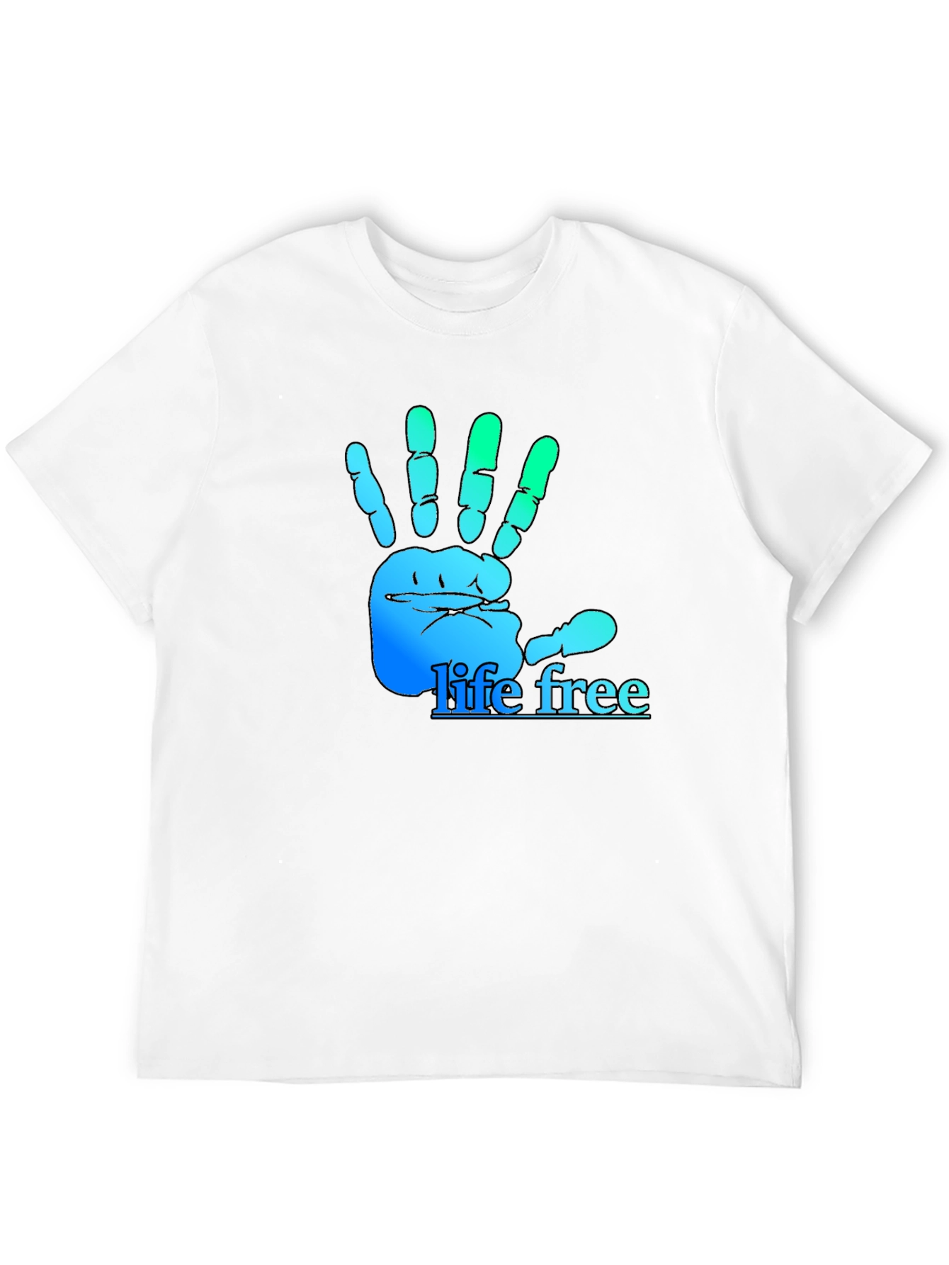 Life Free Hand Graphic T-Shirt - Soft Cotton Tee