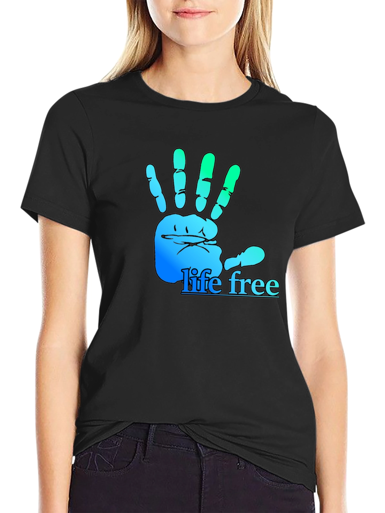 Life Free Hand Graphic T-Shirt - Soft Cotton Tee
