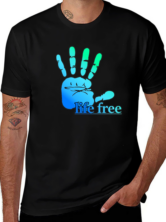 Life Free Hand Graphic T-Shirt - Soft Cotton Tee