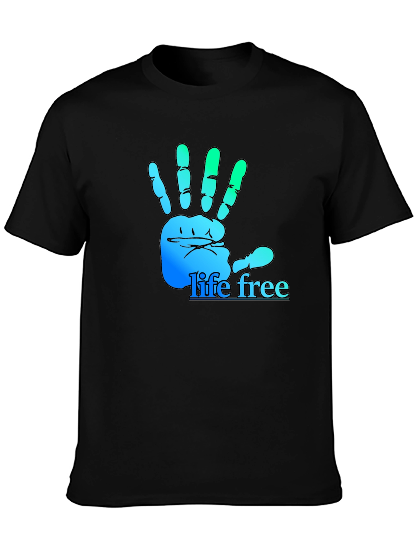 Life Free Hand Graphic T-Shirt - Soft Cotton Tee