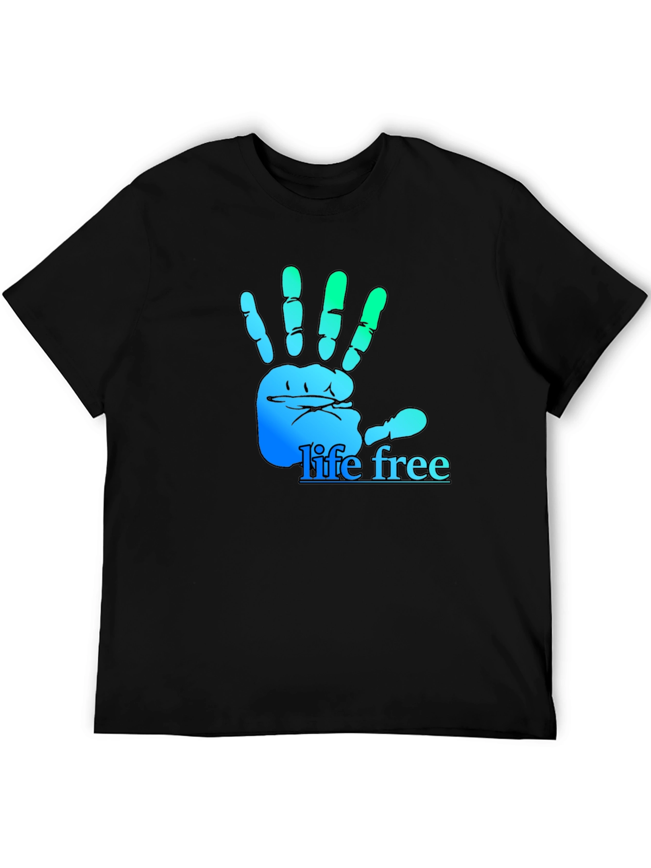 Life Free Hand Graphic T-Shirt - Soft Cotton Tee