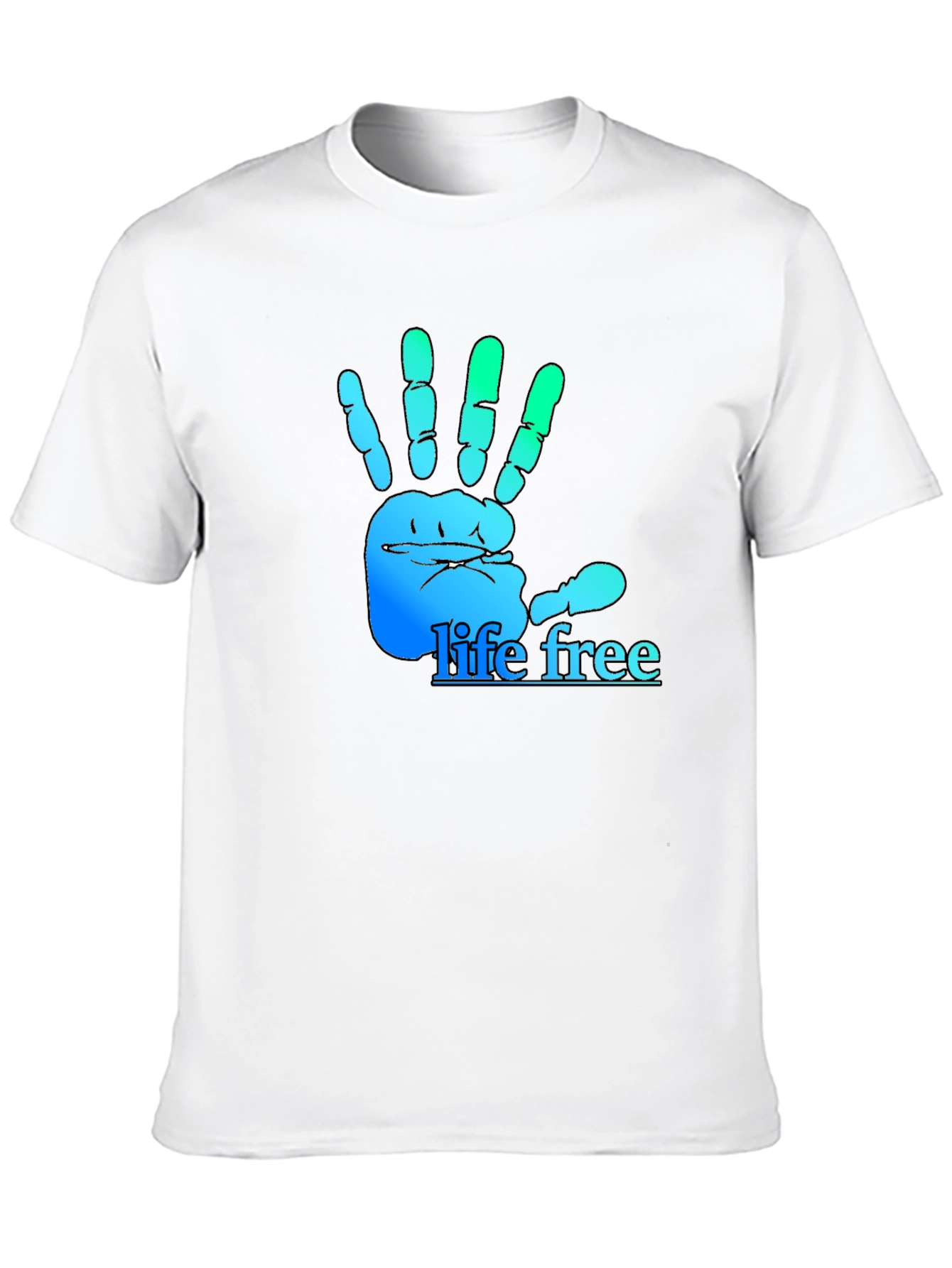 Life Free Hand Graphic T-Shirt - Soft Cotton Tee