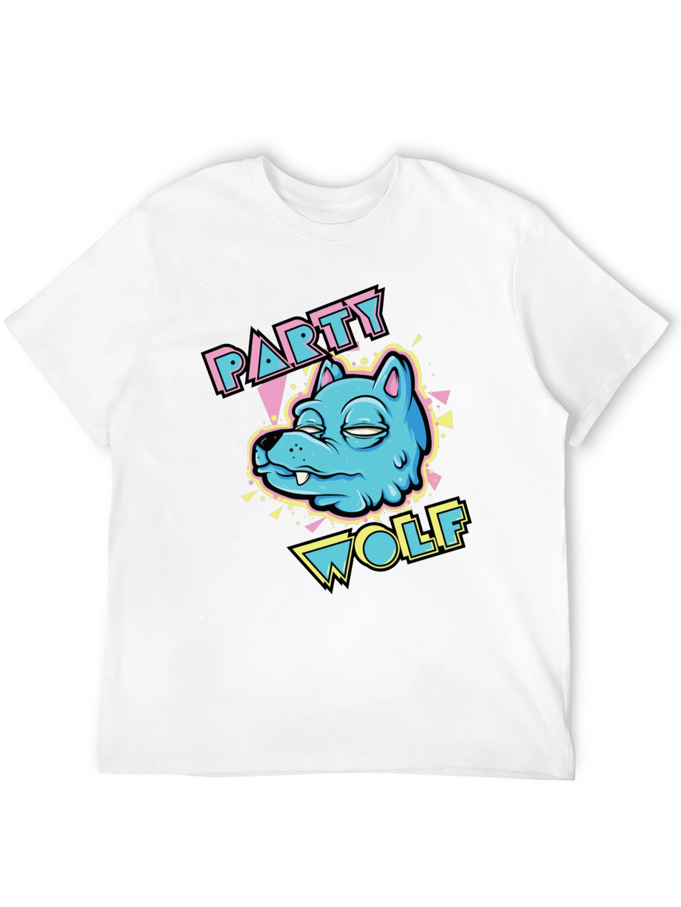 Party Wolf Graphic T-Shirt - Black