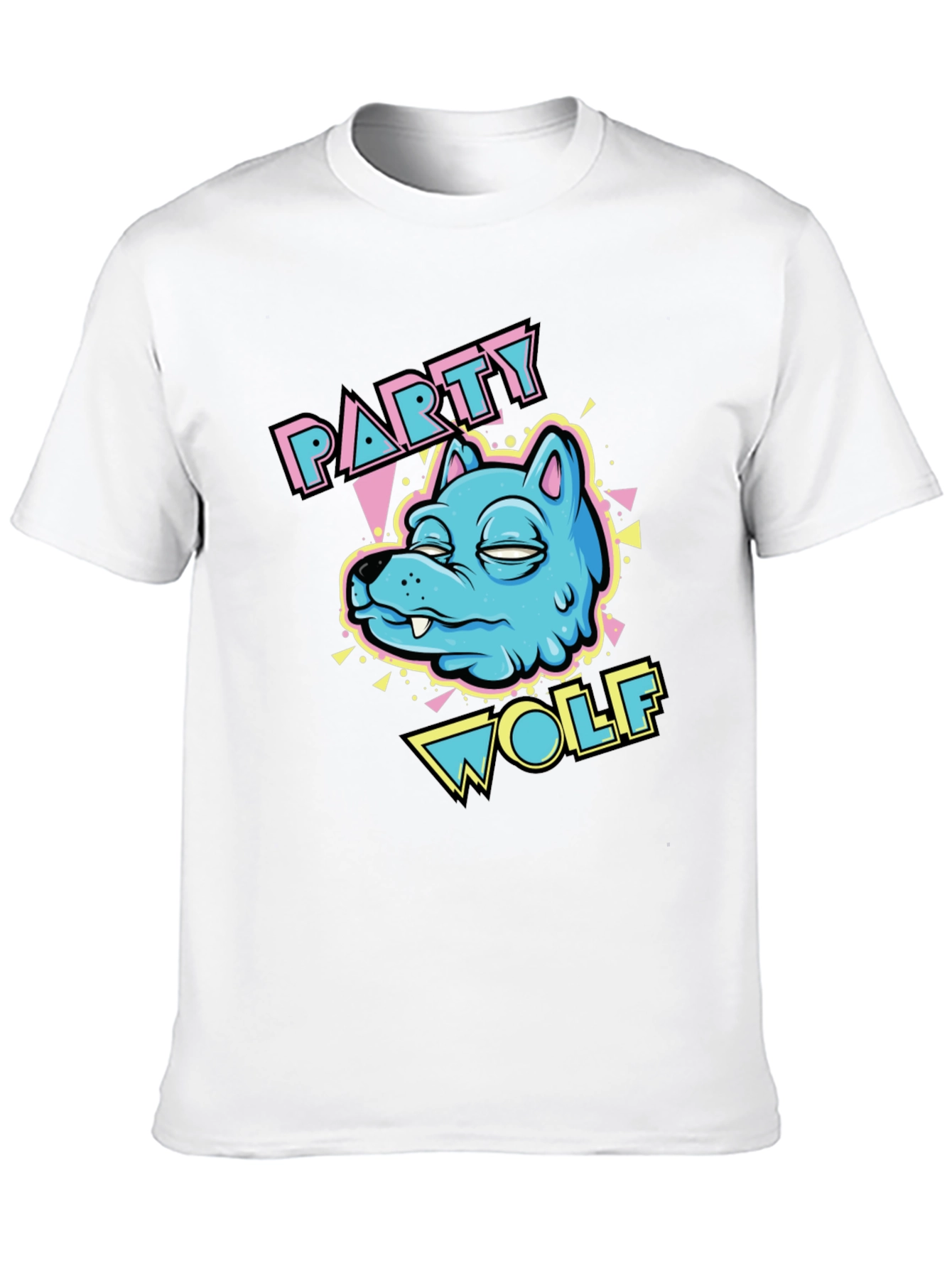 Party Wolf Graphic T-Shirt - Black