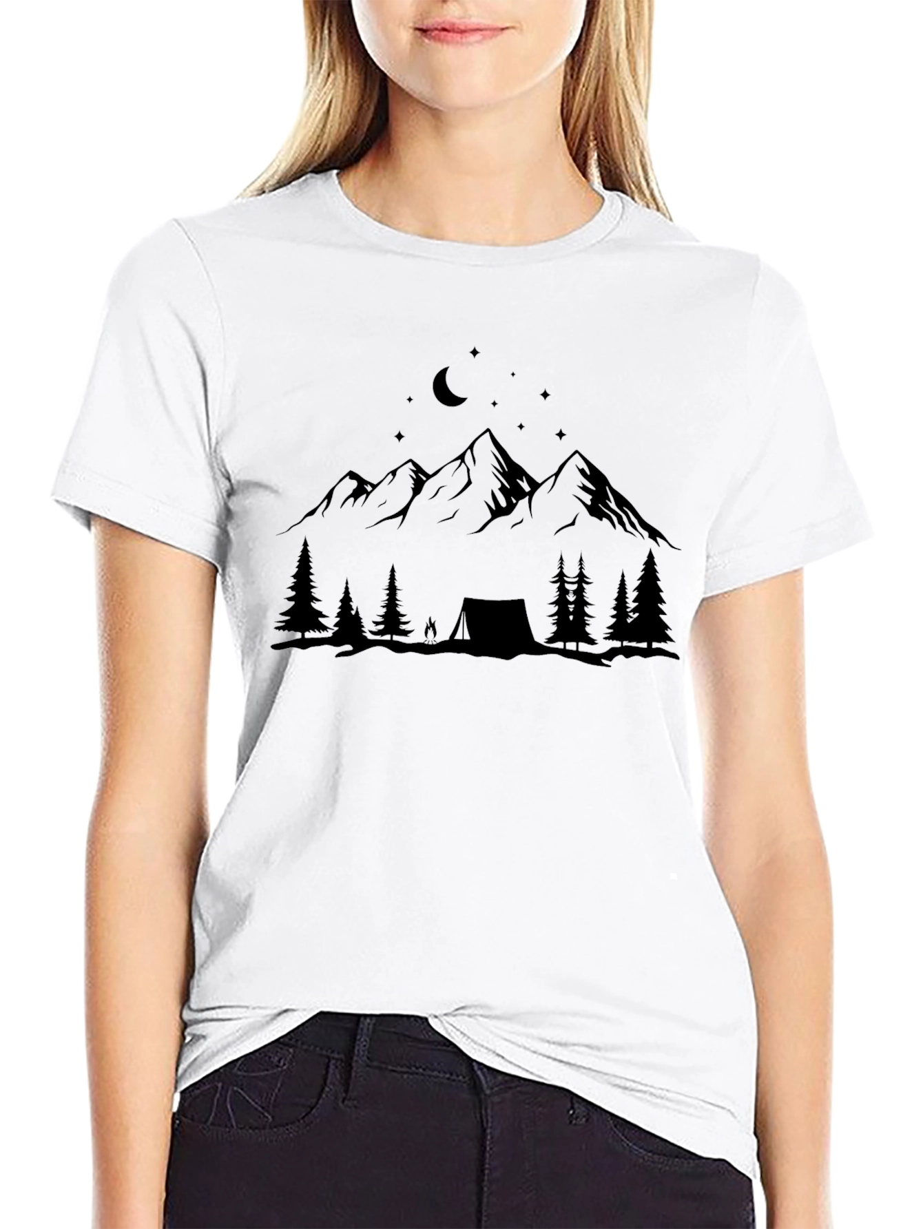 Mountain Camping Black T-Shirt