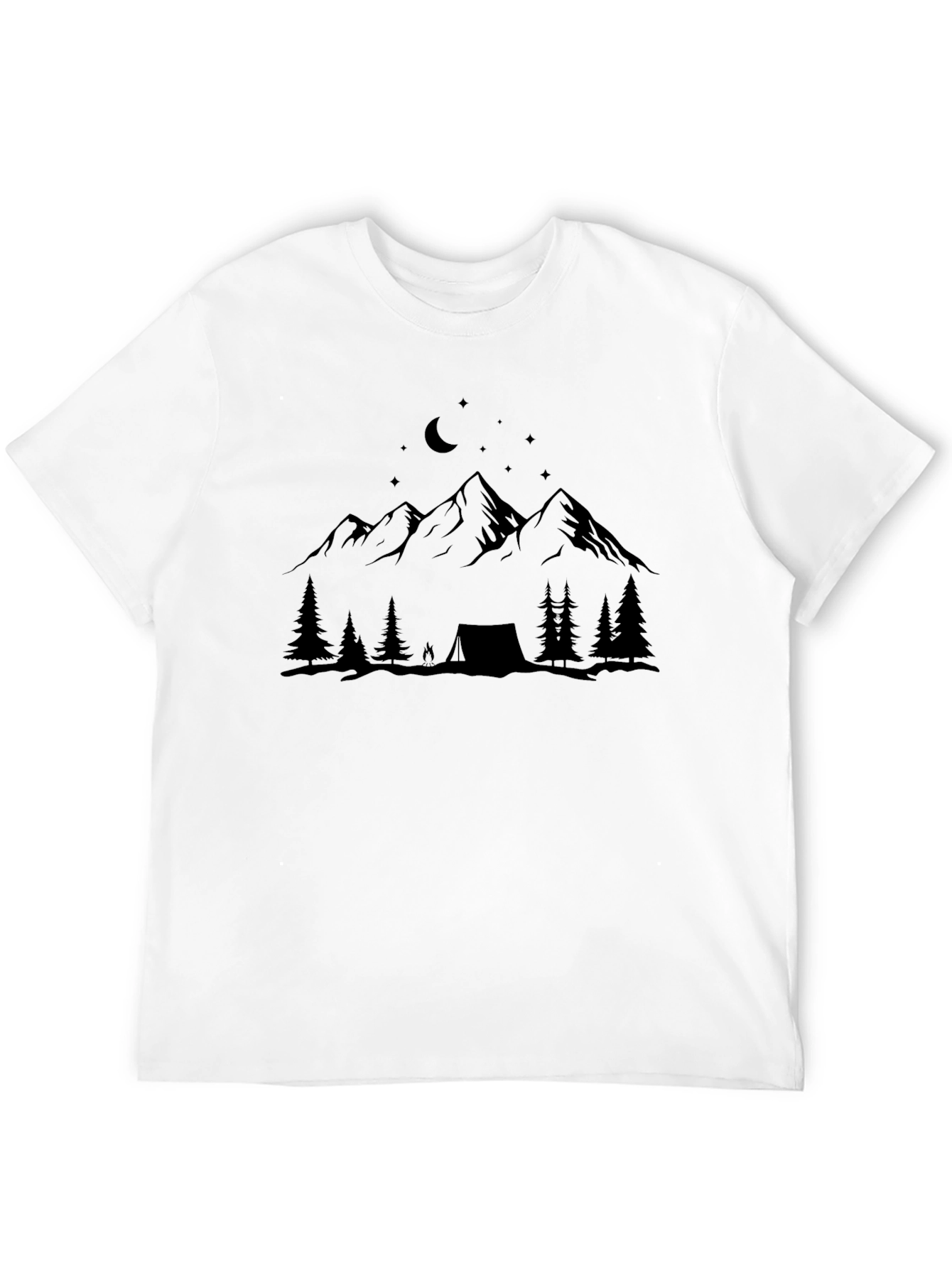 Mountain Camping Black T-Shirt