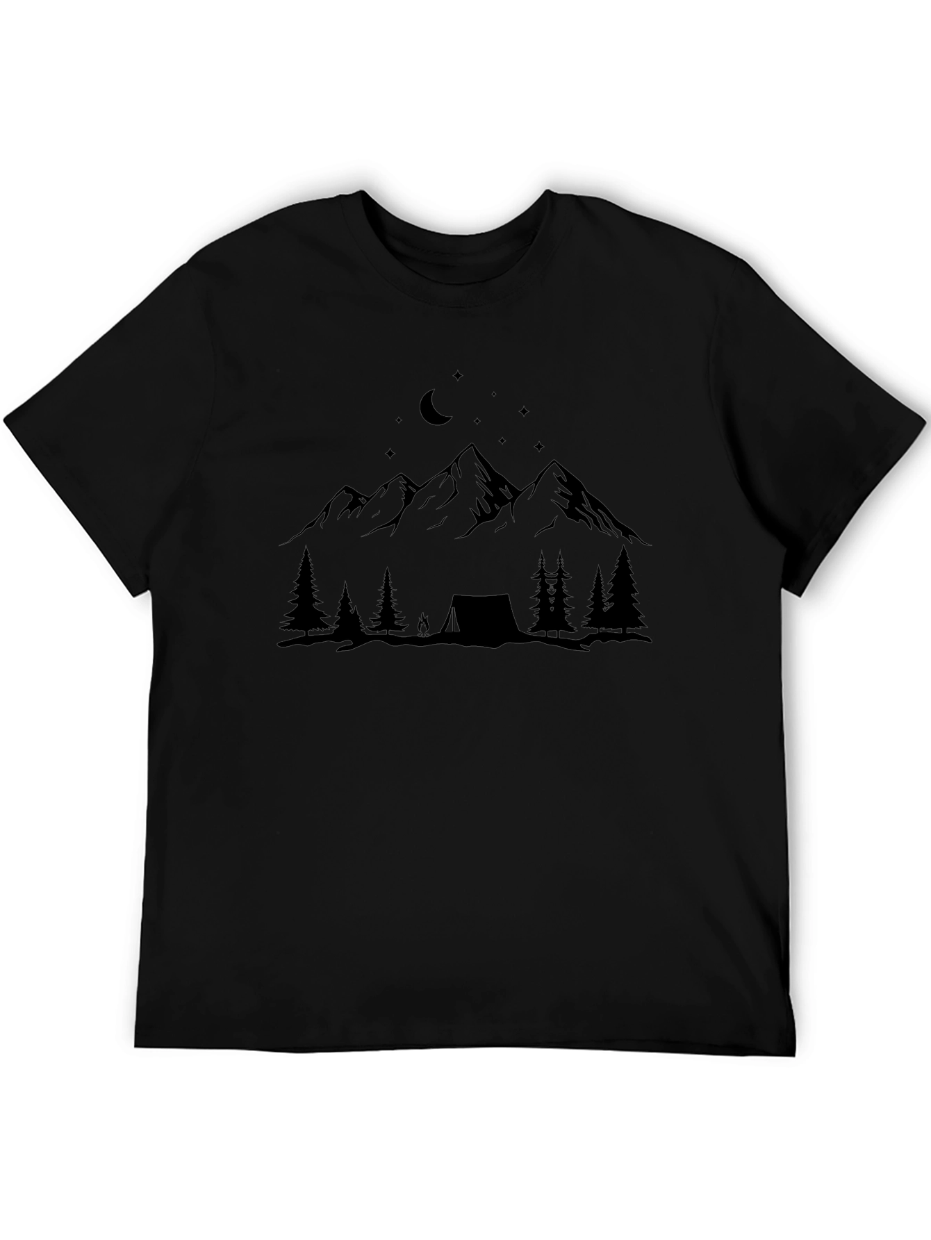Mountain Camping Black T-Shirt