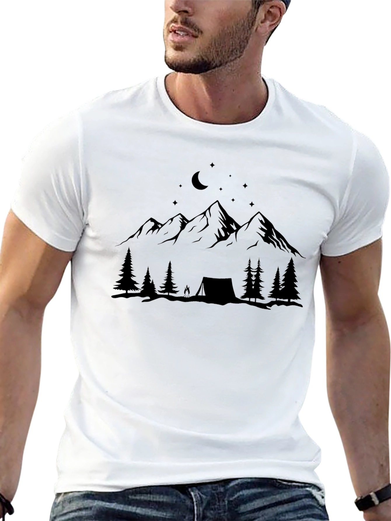 Mountain Camping Black T-Shirt