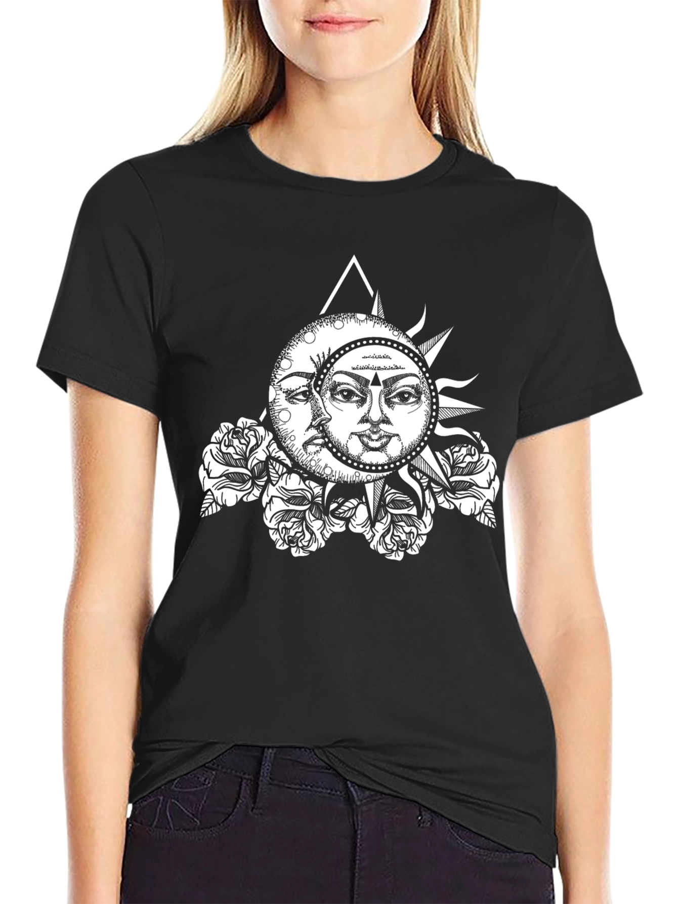 Celestial Sun & Moon Graphic Tee