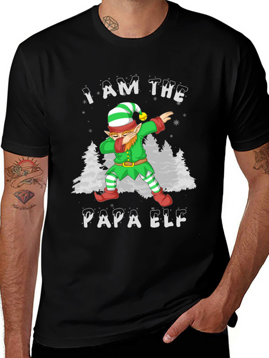 I Am The Papa Elf Dabbing Christmas Holiday T-Shirt