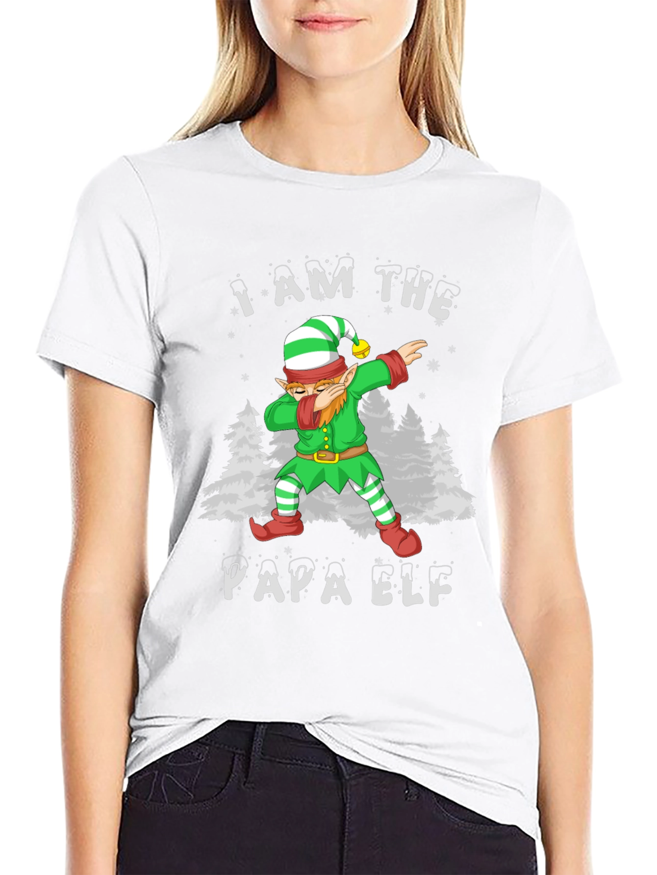 I Am The Papa Elf Dabbing Christmas Holiday T-Shirt
