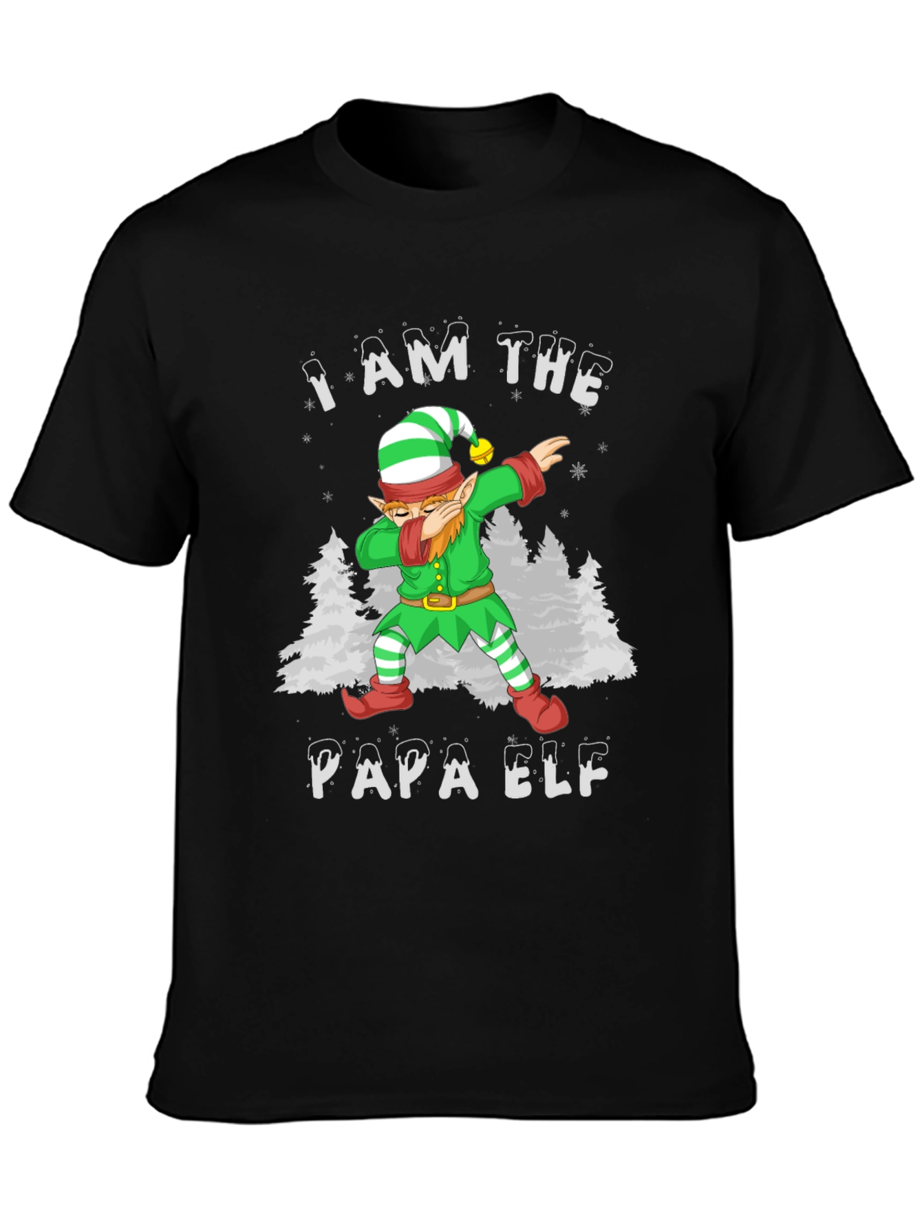 I Am The Papa Elf Dabbing Christmas Holiday T-Shirt