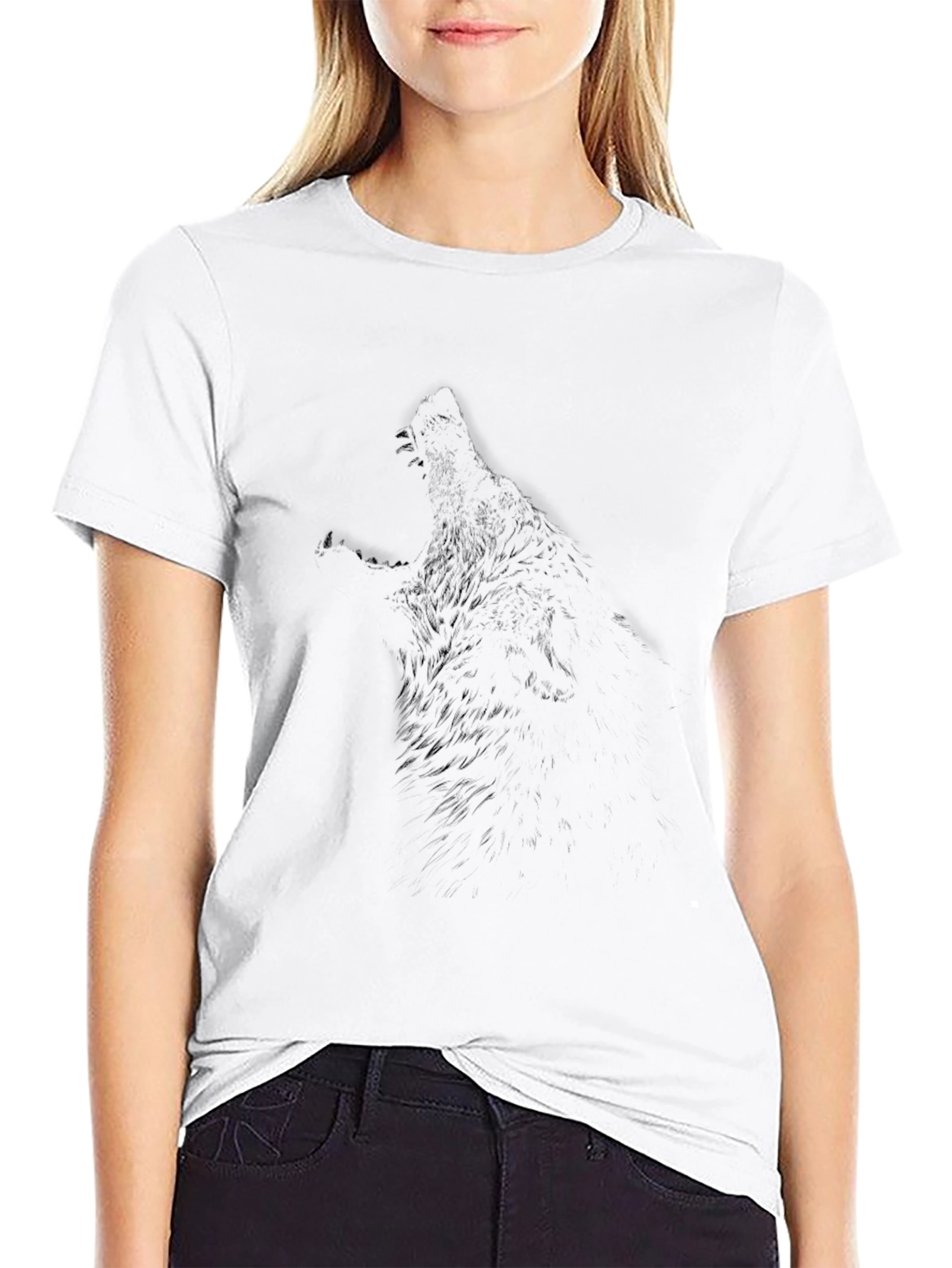 Black Wolf Graphic Tee - Mens Short Sleeve