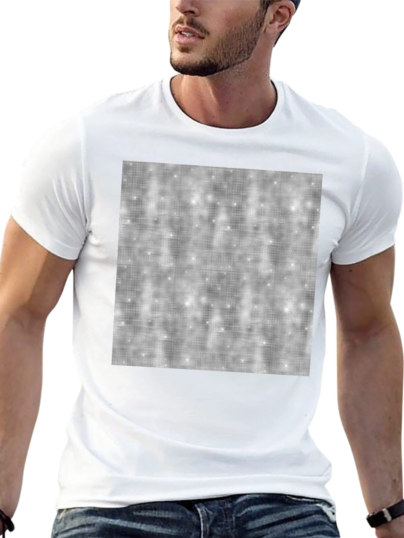 Cosmic Sparkle Tee - Classic Black Cotton Comfort