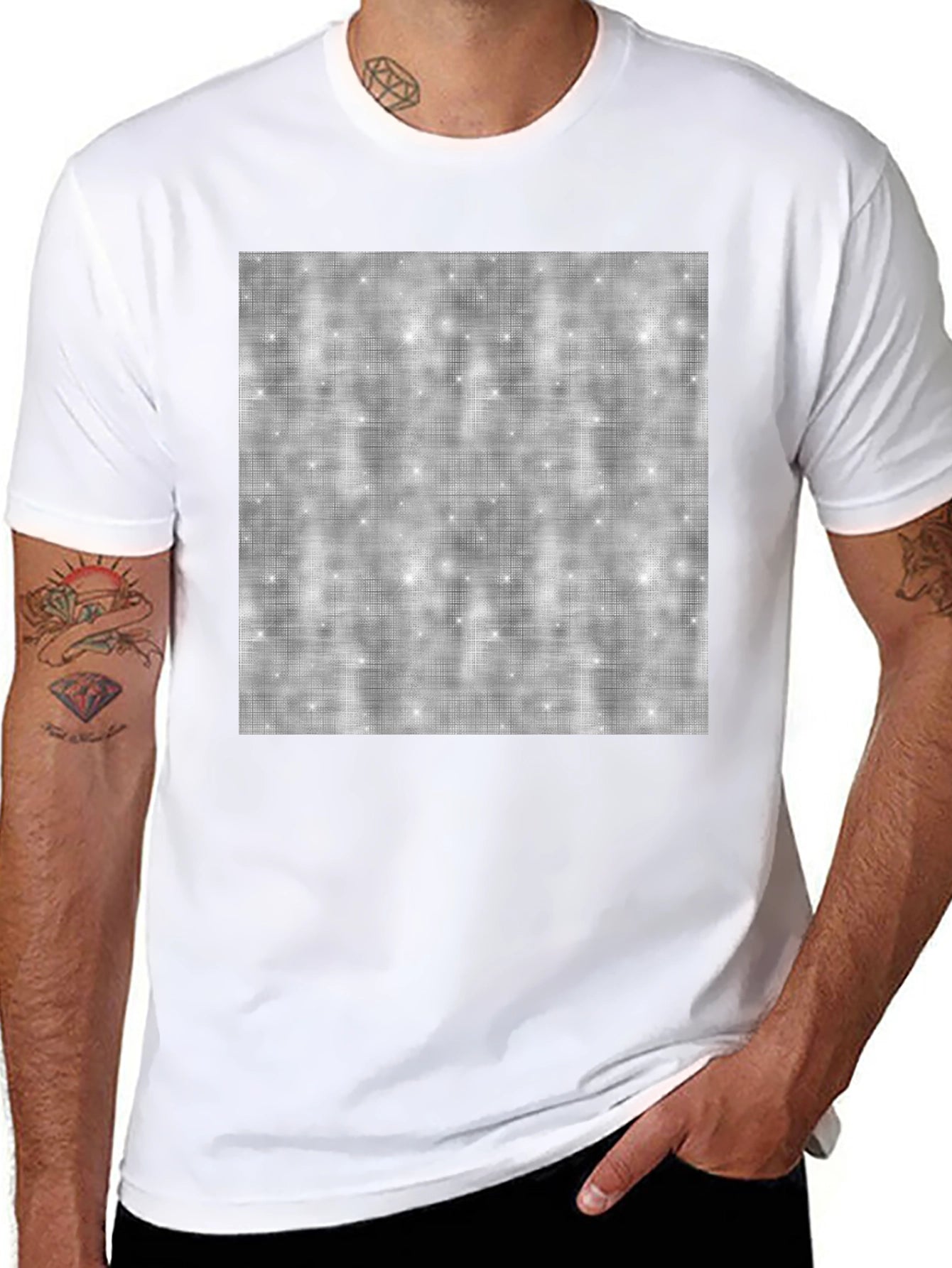 Cosmic Sparkle Tee - Classic Black Cotton Comfort