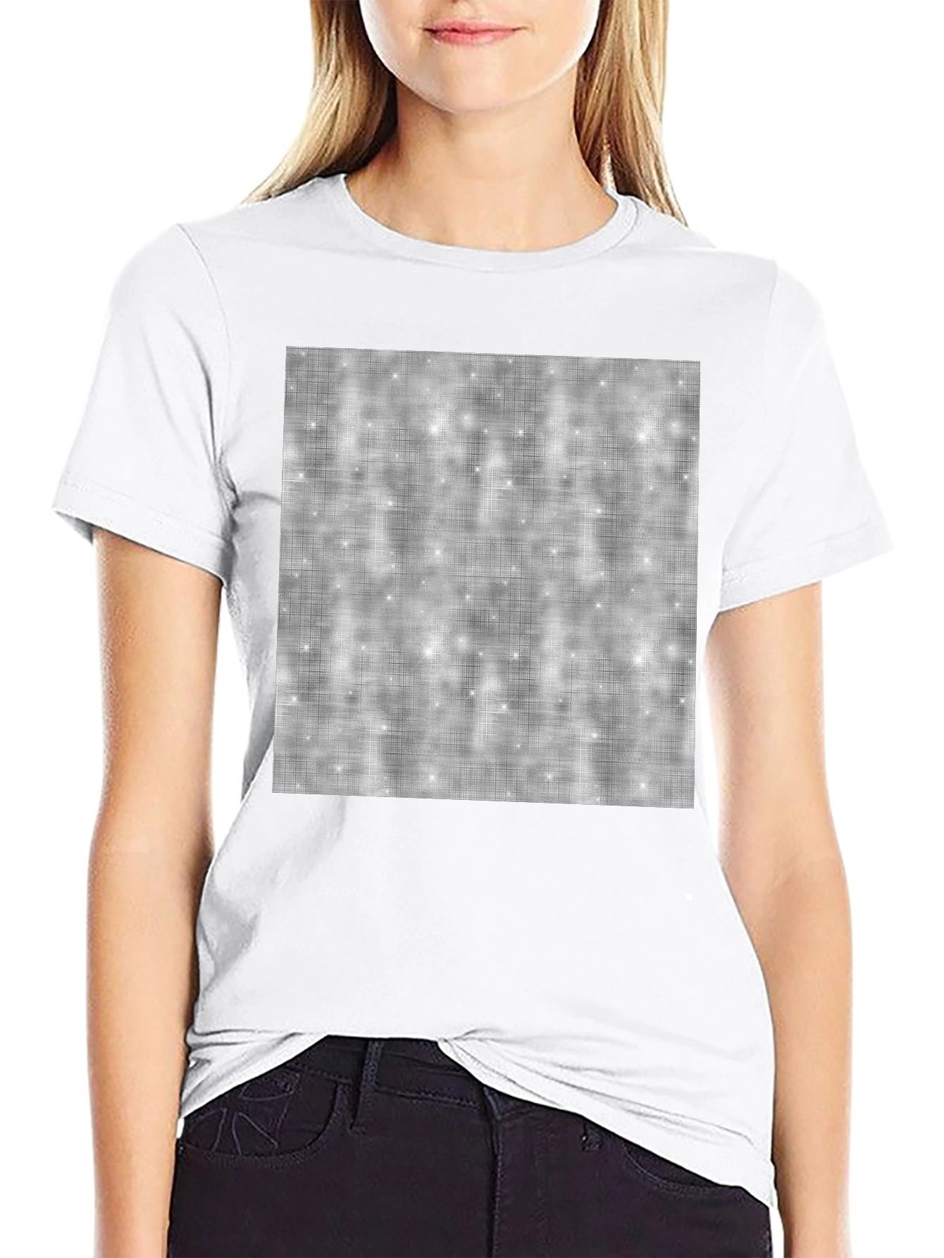 Cosmic Sparkle Tee - Classic Black Cotton Comfort