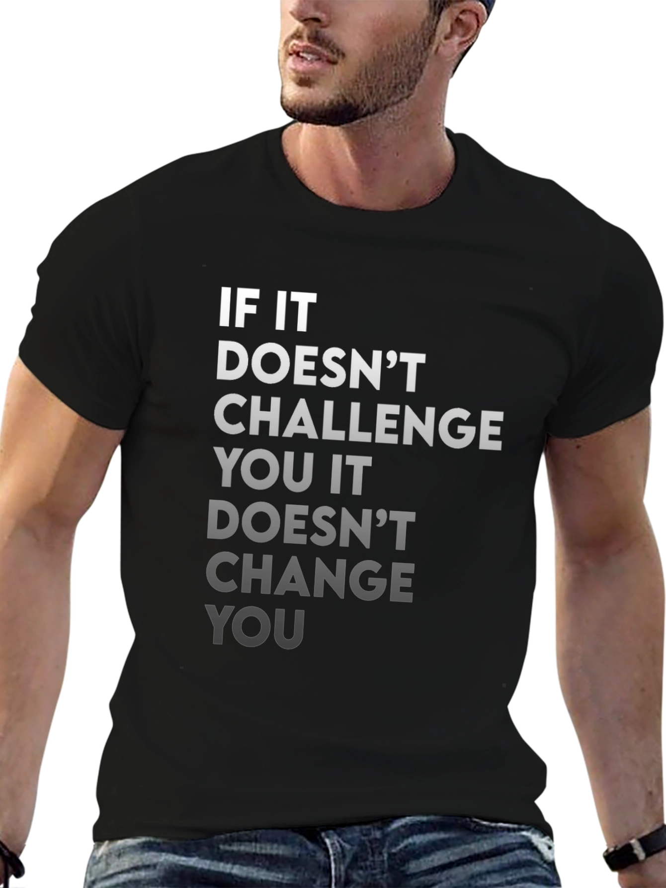Motivational Graphic Tee - Challenge and Change