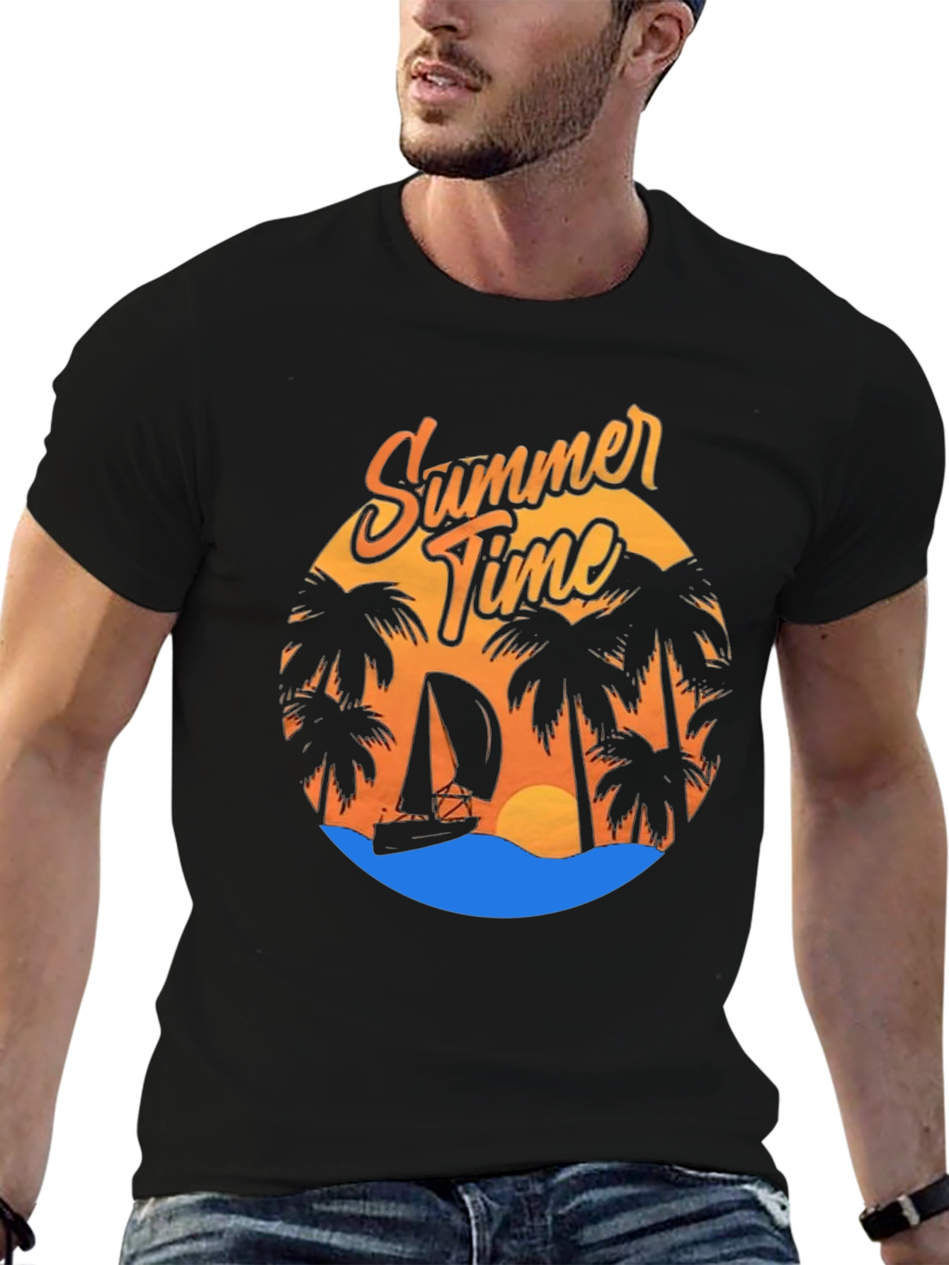 Summer Time Graphic Tee - Beach Vibes T-Shirt