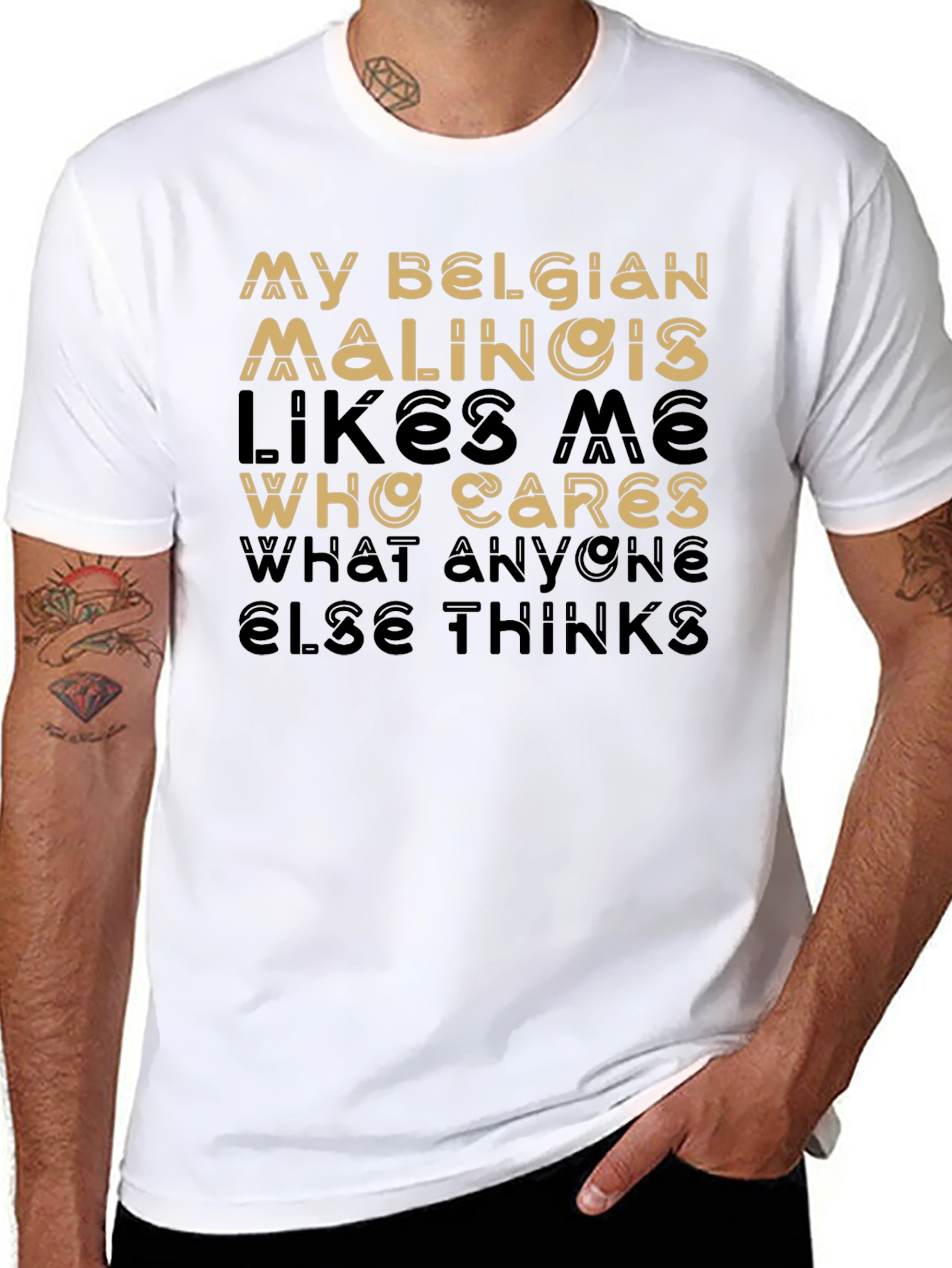My Belgian Malinois Likes Me Graphic T-Shirt