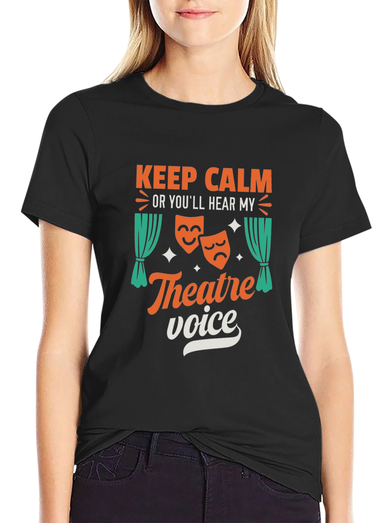 Keep Calm Theatre Voice Graphic T-Shirt