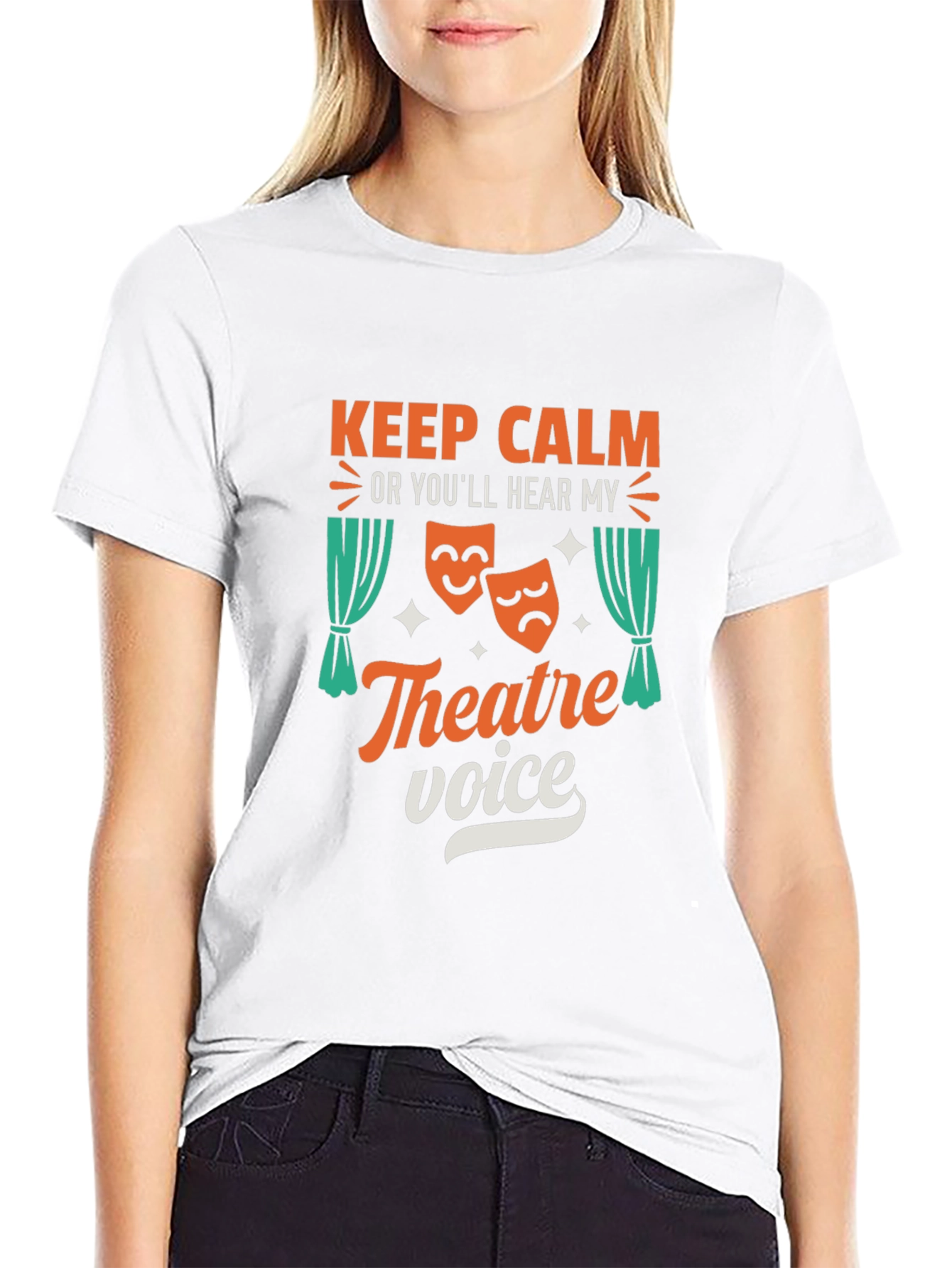 Keep Calm Theatre Voice Graphic T-Shirt