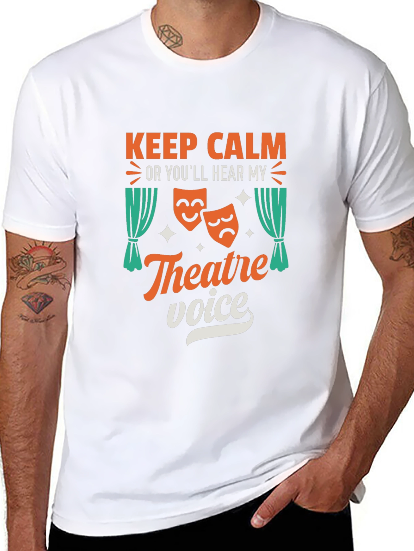 Keep Calm Theatre Voice Graphic T-Shirt