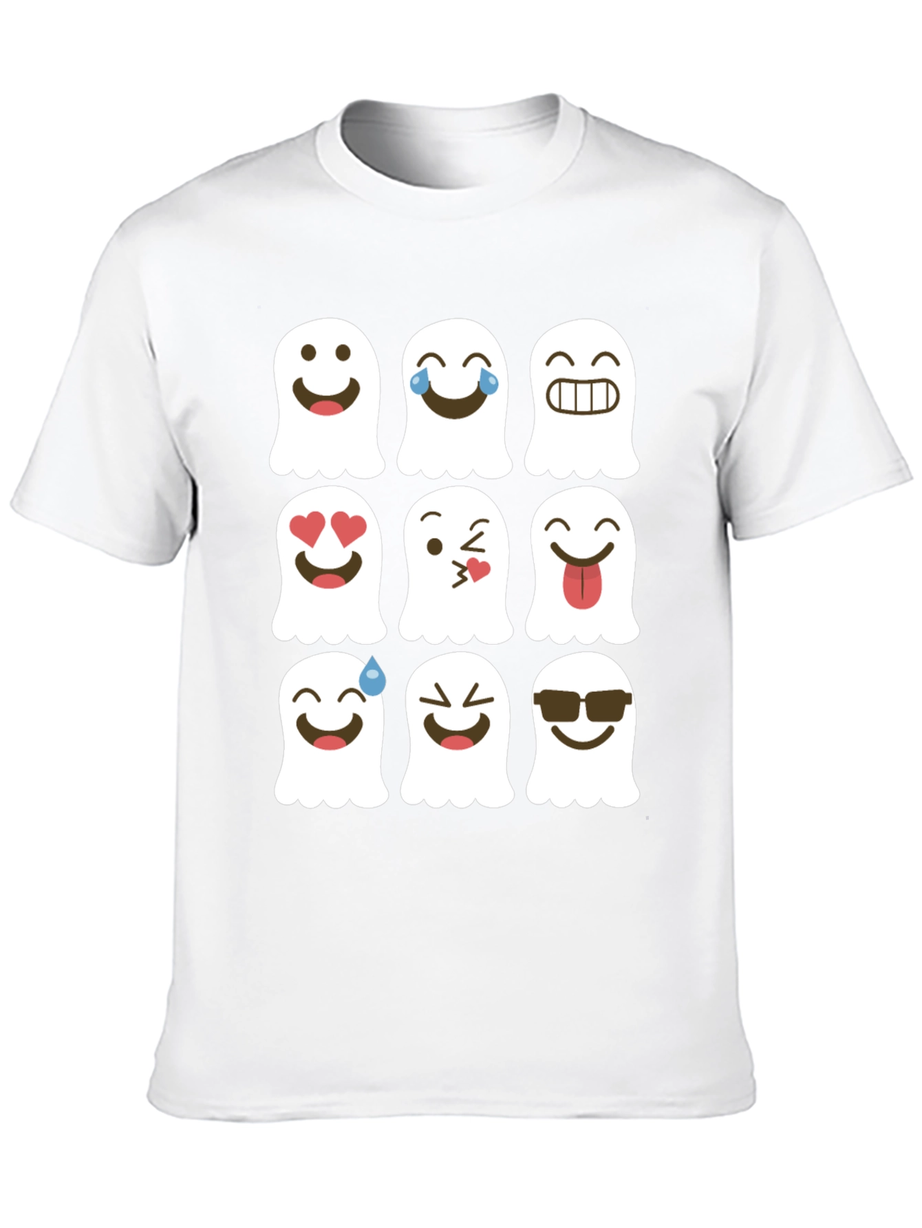 Emoji Ghost T-Shirt - Spooky Fun!