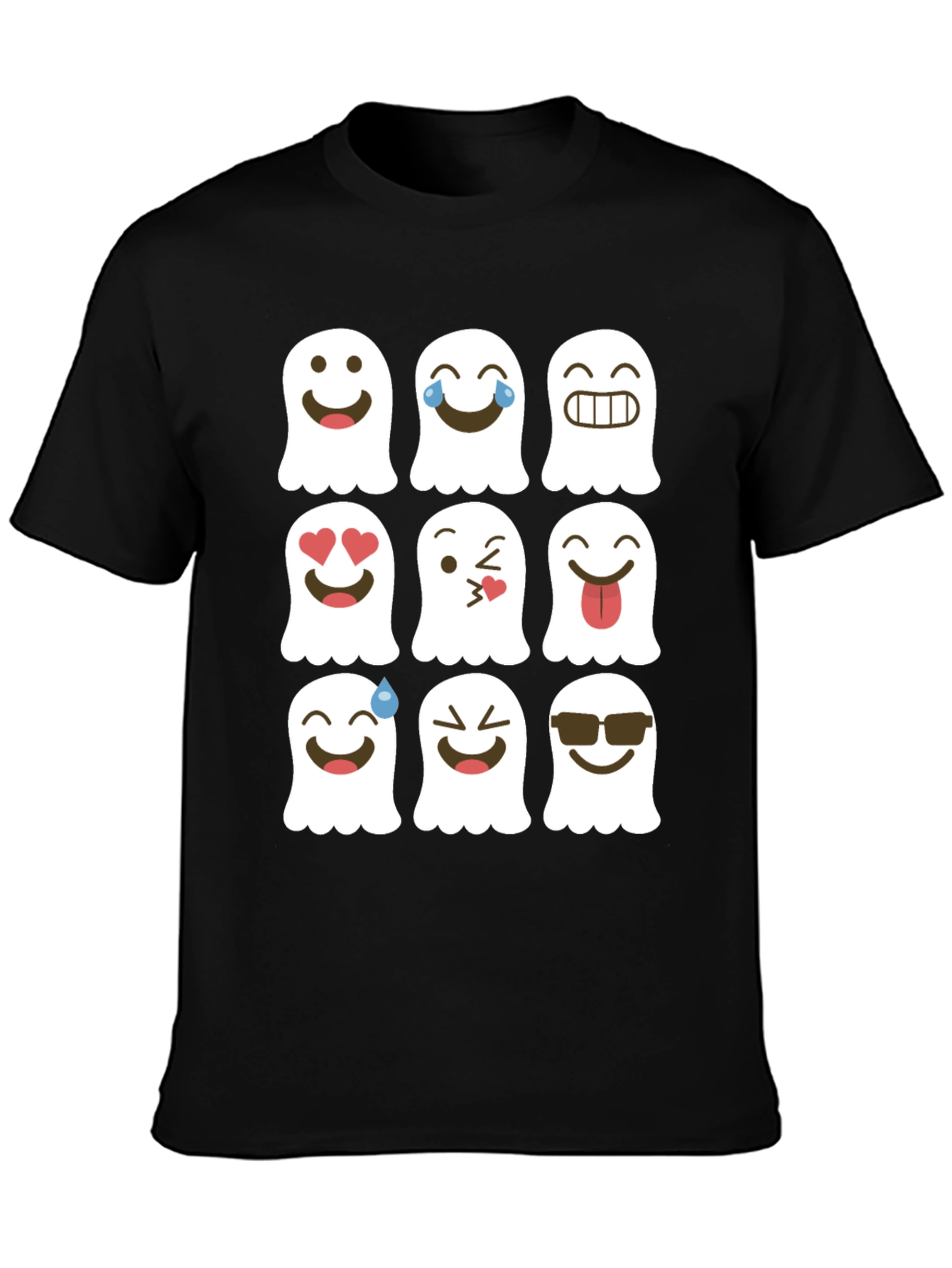 Emoji Ghost T-Shirt - Spooky Fun!