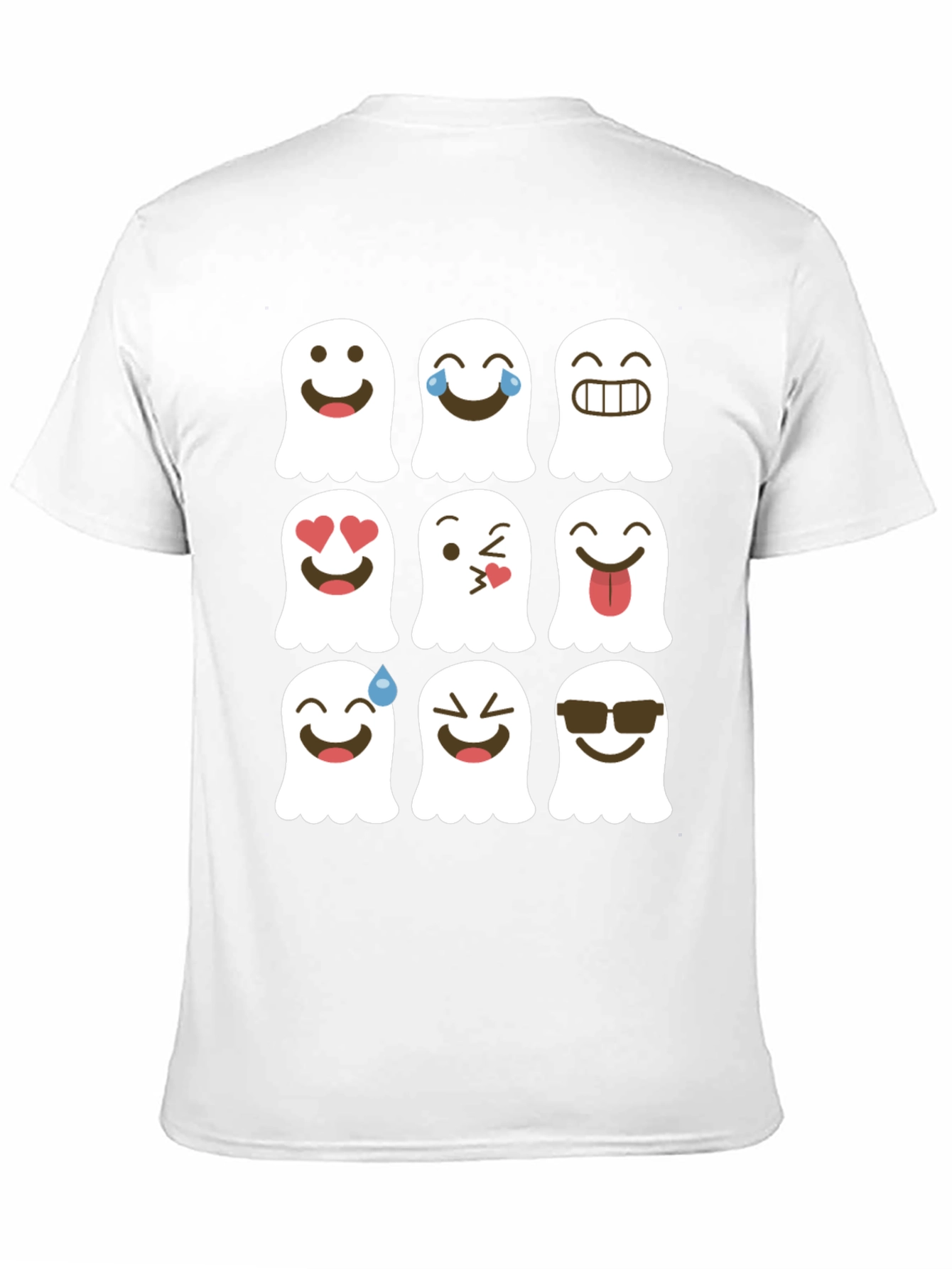 Emoji Ghost T-Shirt - Spooky Fun!