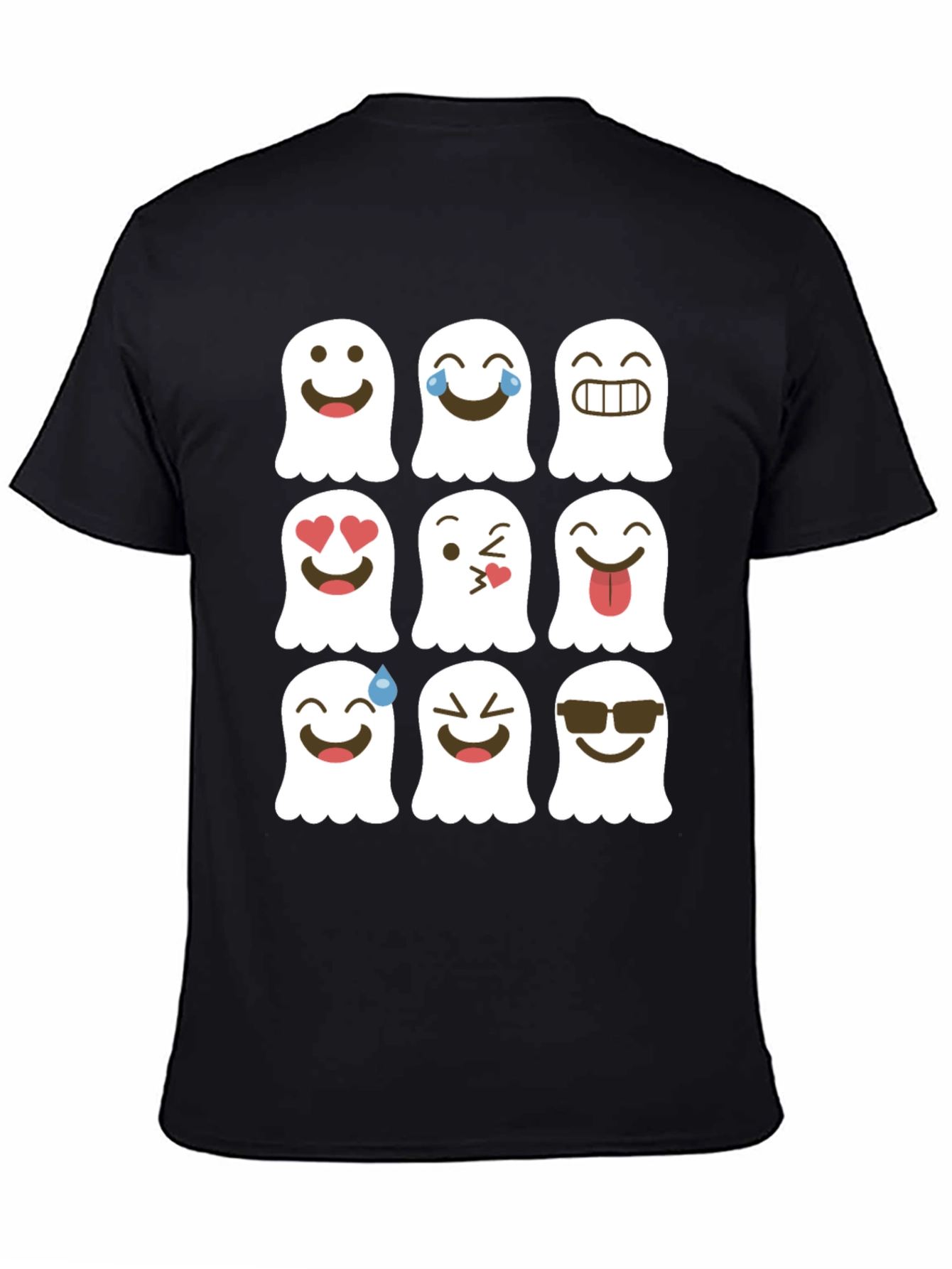 Emoji Ghost T-Shirt - Spooky Fun!