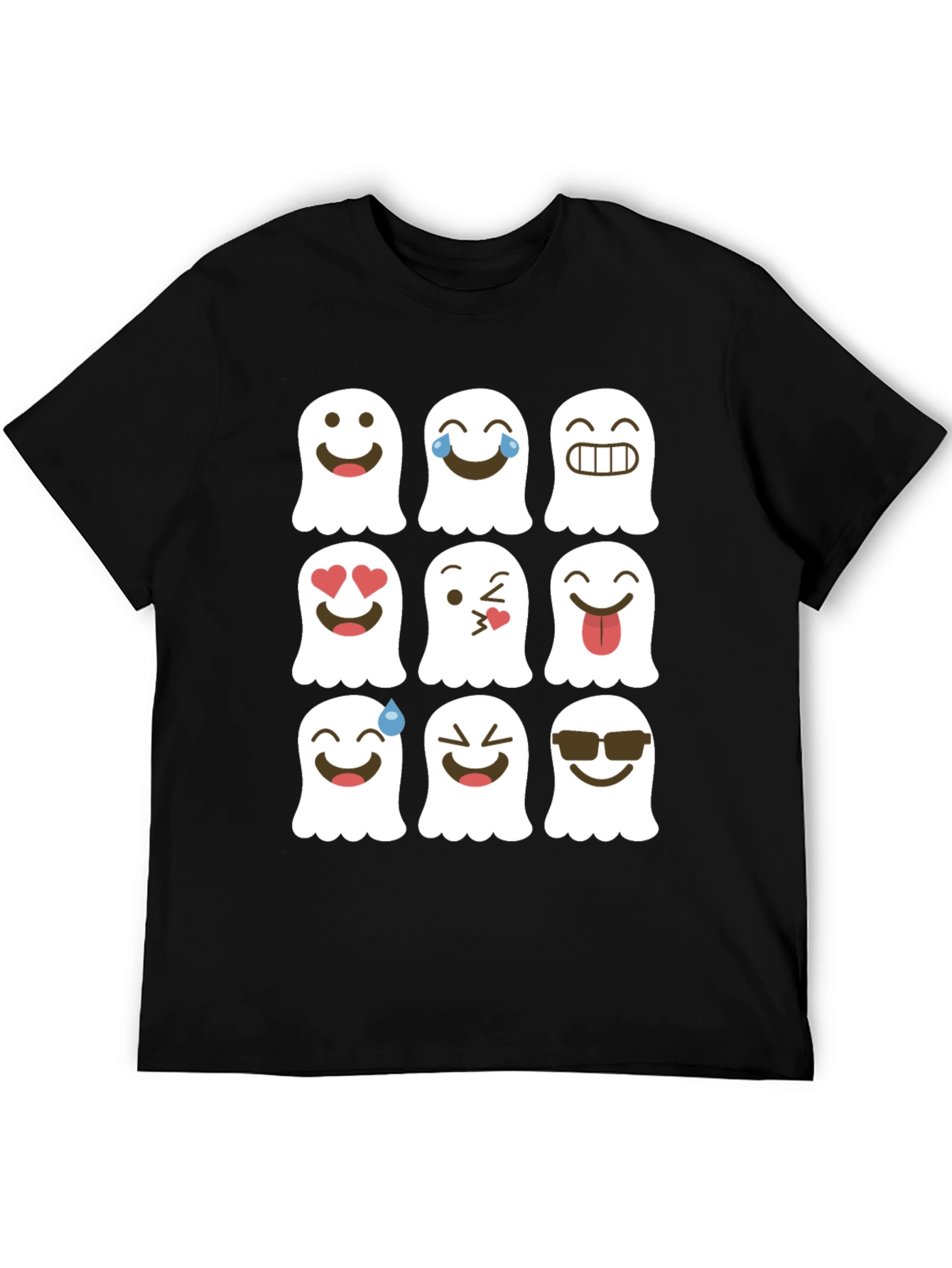Emoji Ghost T-Shirt - Spooky Fun!