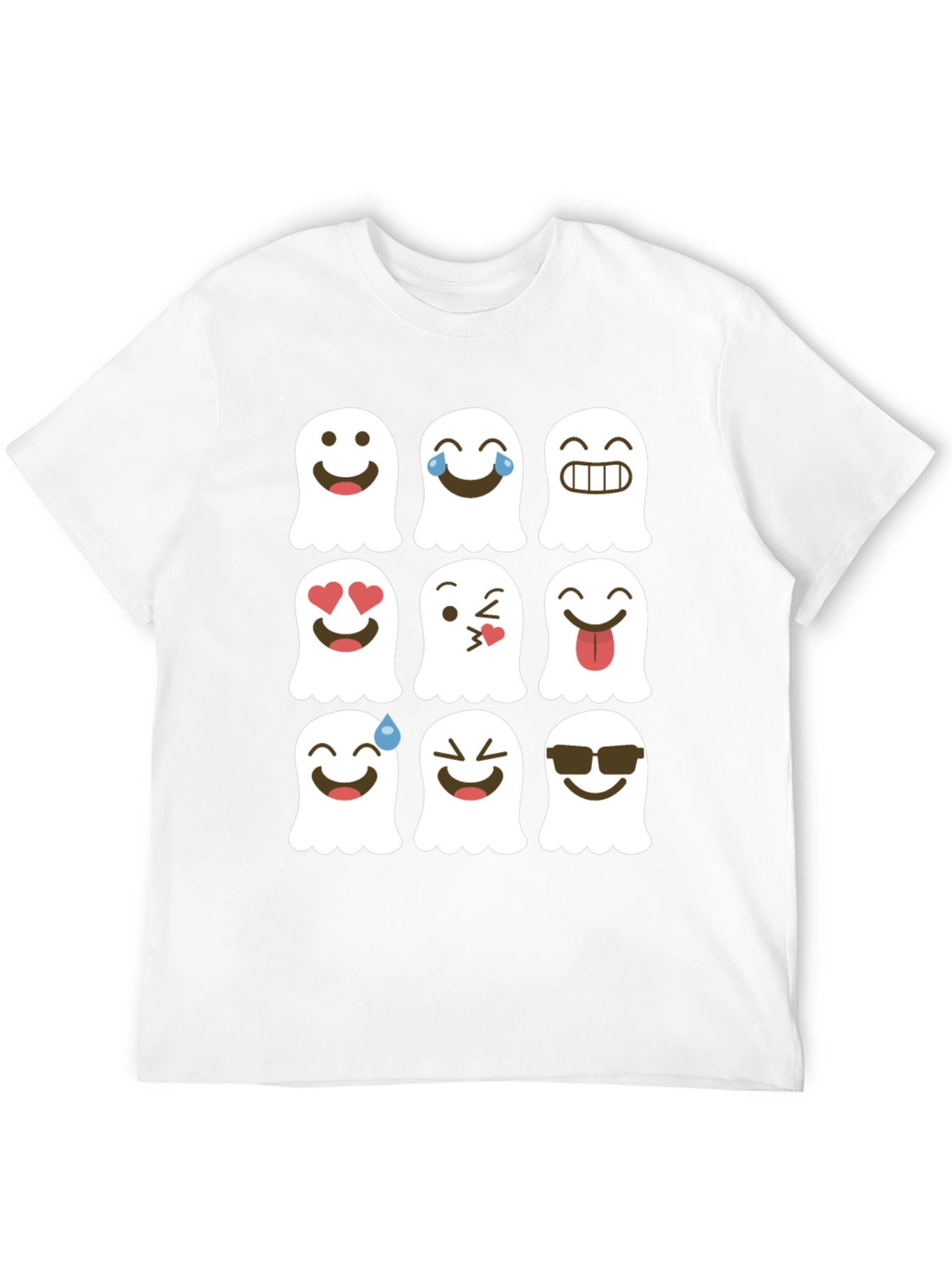 Emoji Ghost T-Shirt - Spooky Fun!