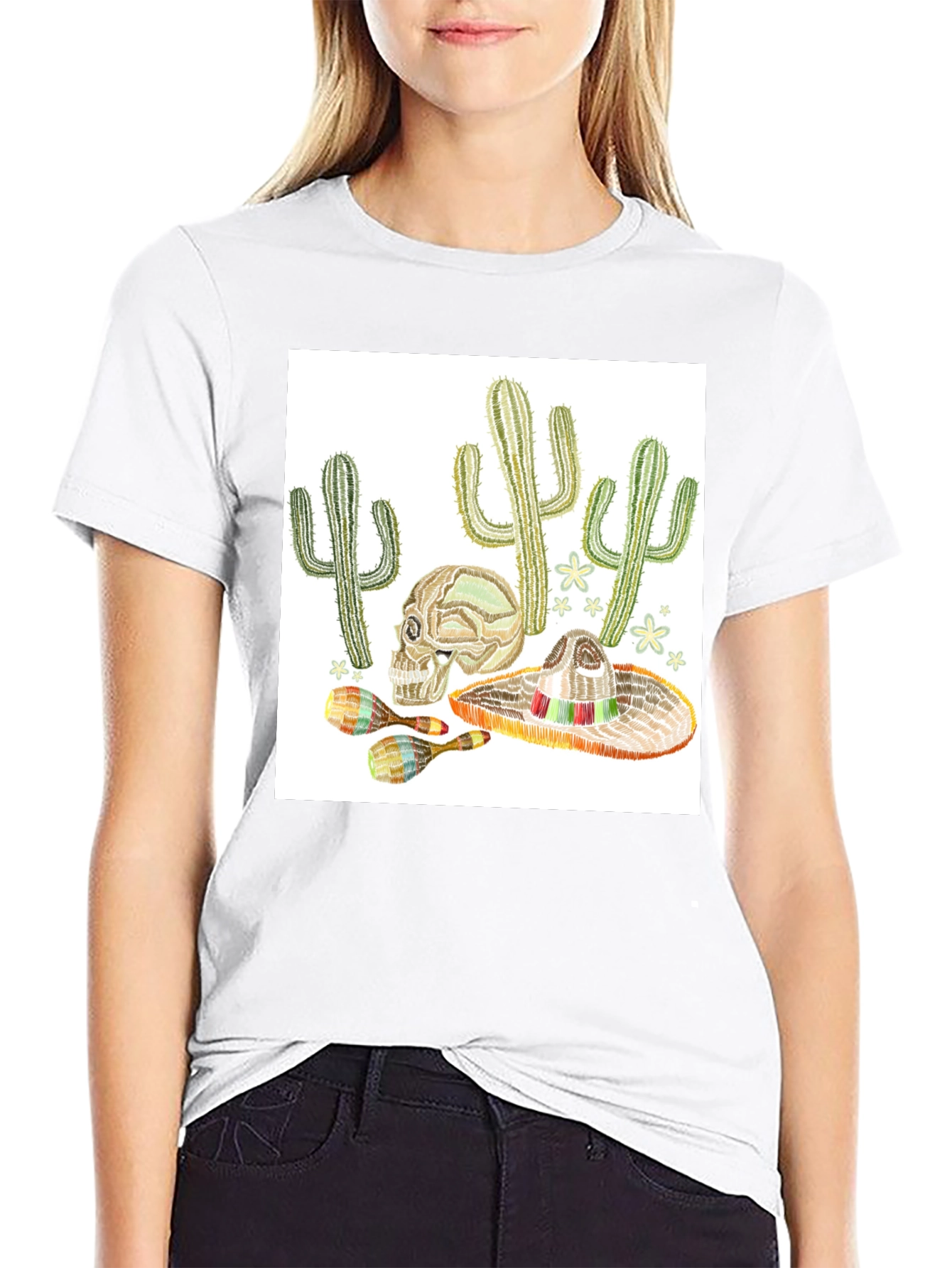 Cactus Skull Sombrero T-Shirt