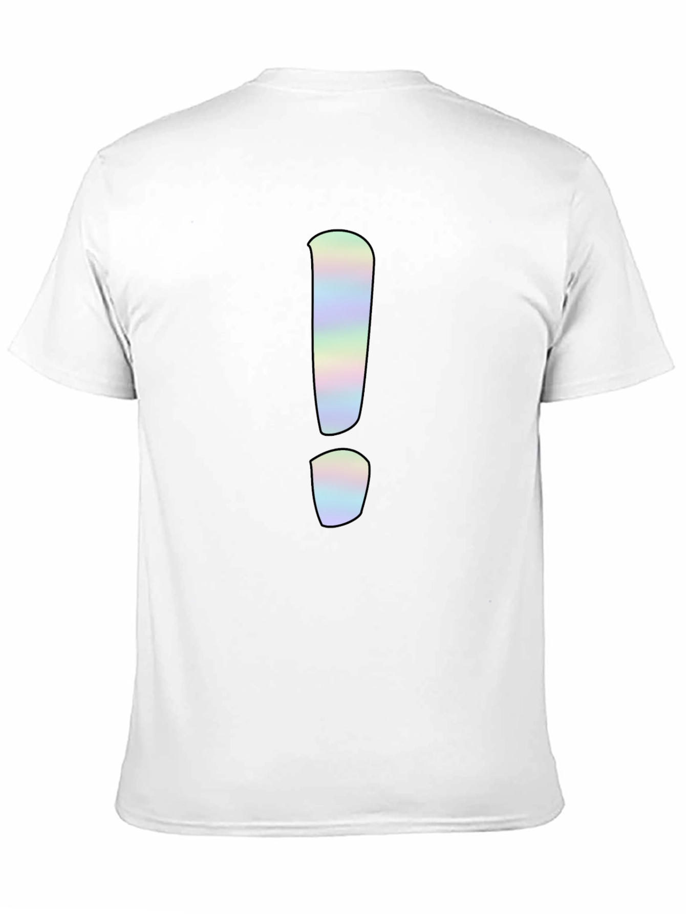 Statement Tee: Holographic Exclamation Point Graphic Shirt